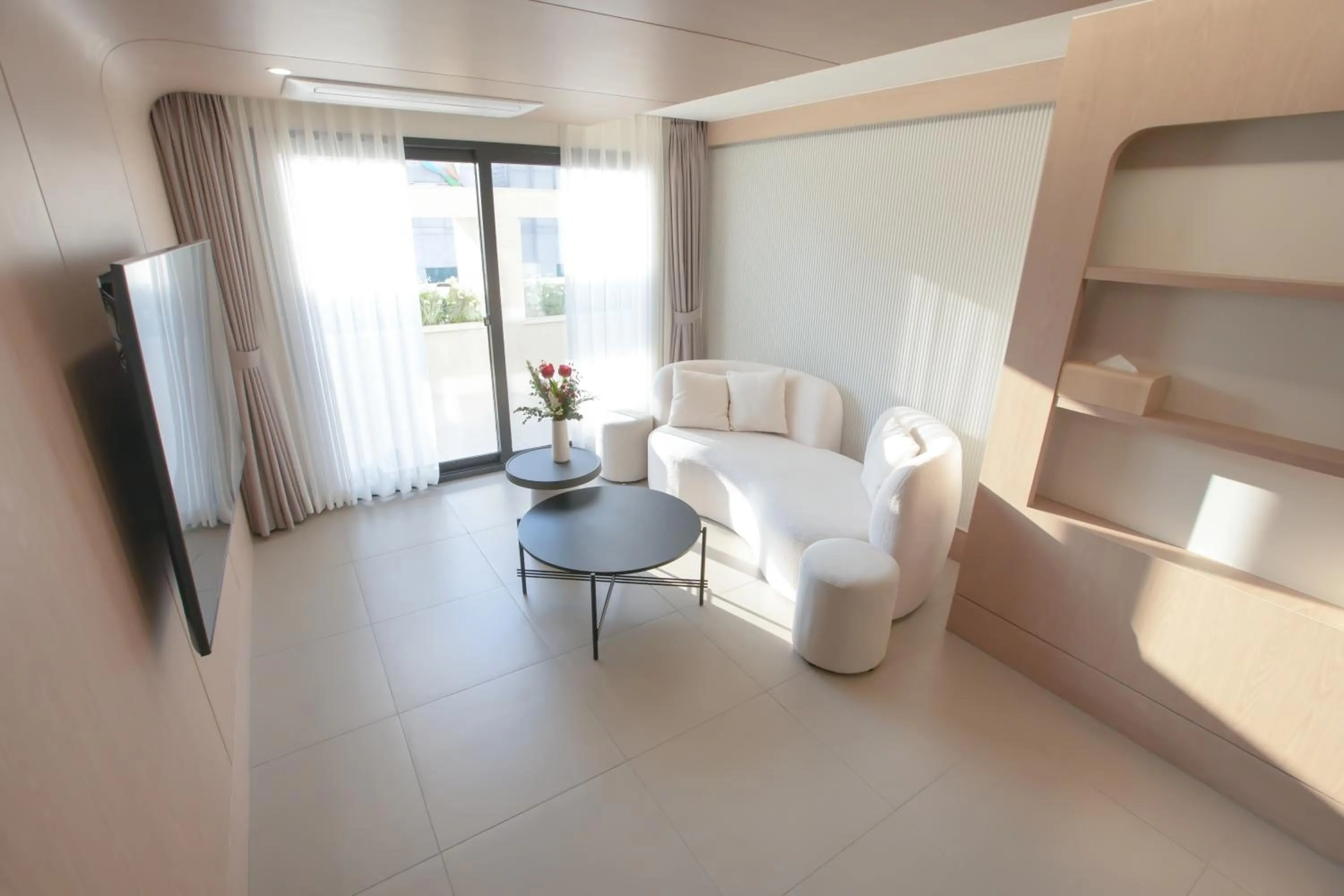 Living room in Busan H-AVENUE Hotel Seomyeon Station