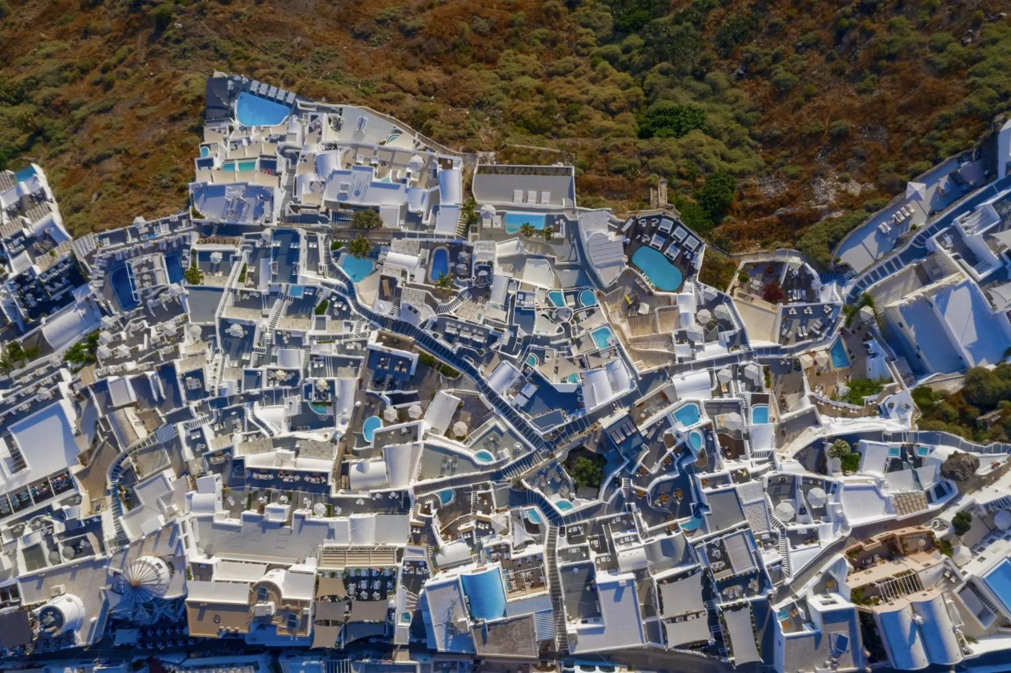 Bird's eye view in Mirabo Villas