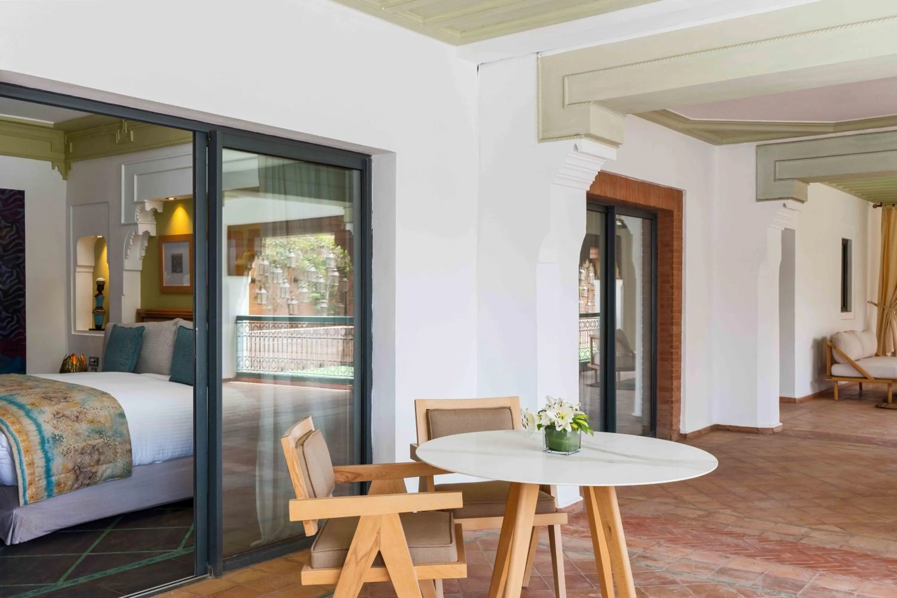 Seating area, Bed in Jaal Riad Resort