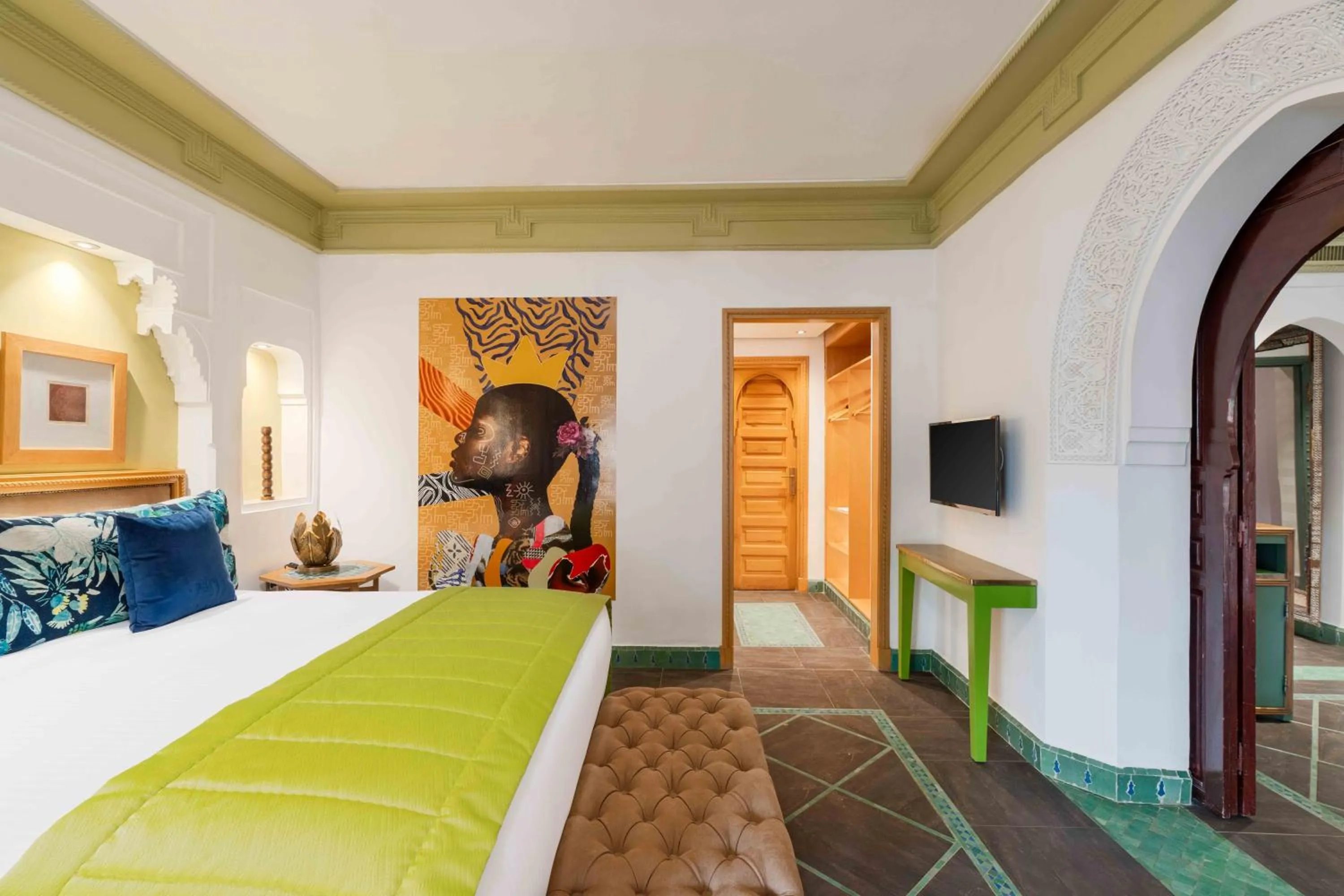 Bed in Jaal Riad Resort Adults Only