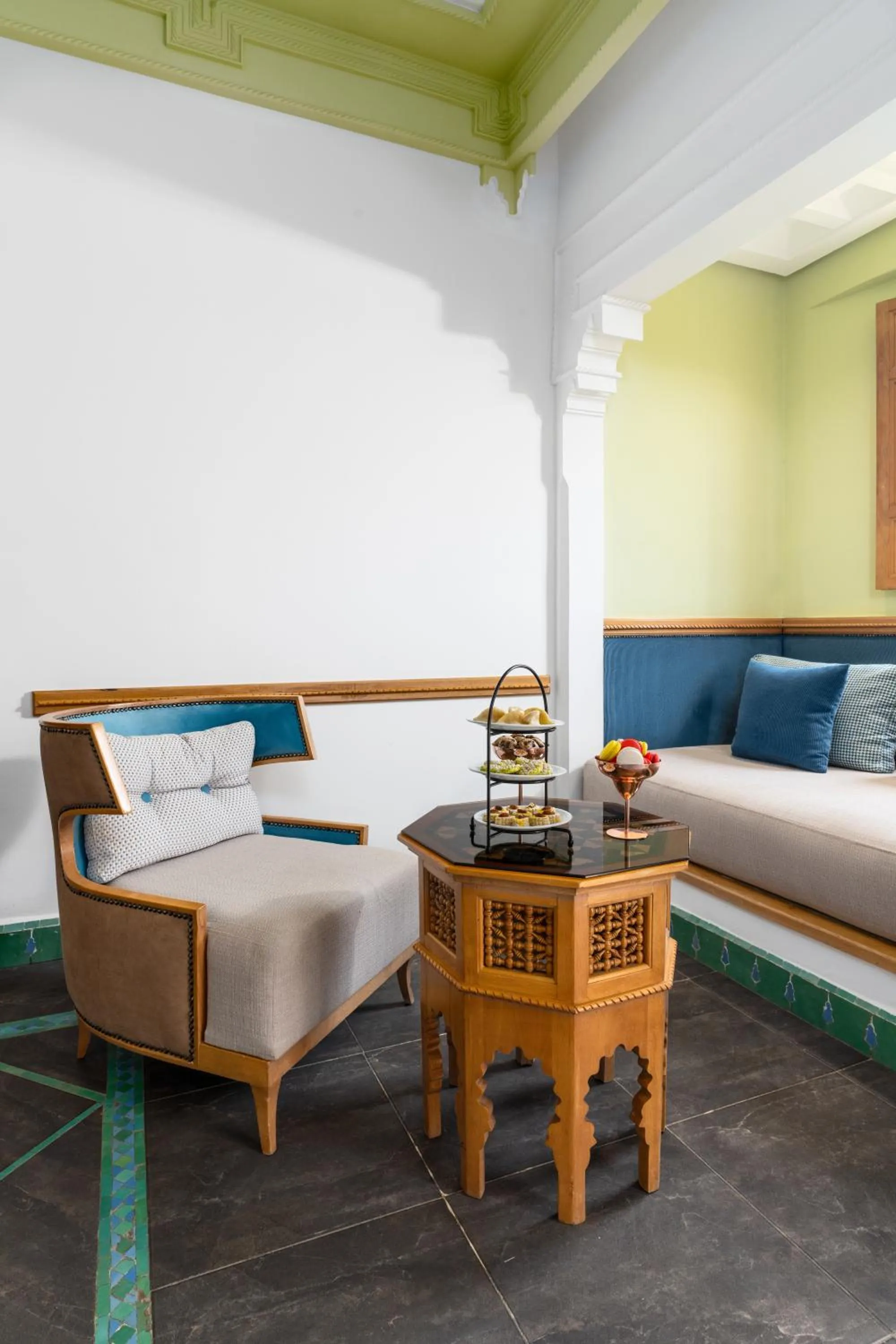 Seating area in Jaal Riad Resort