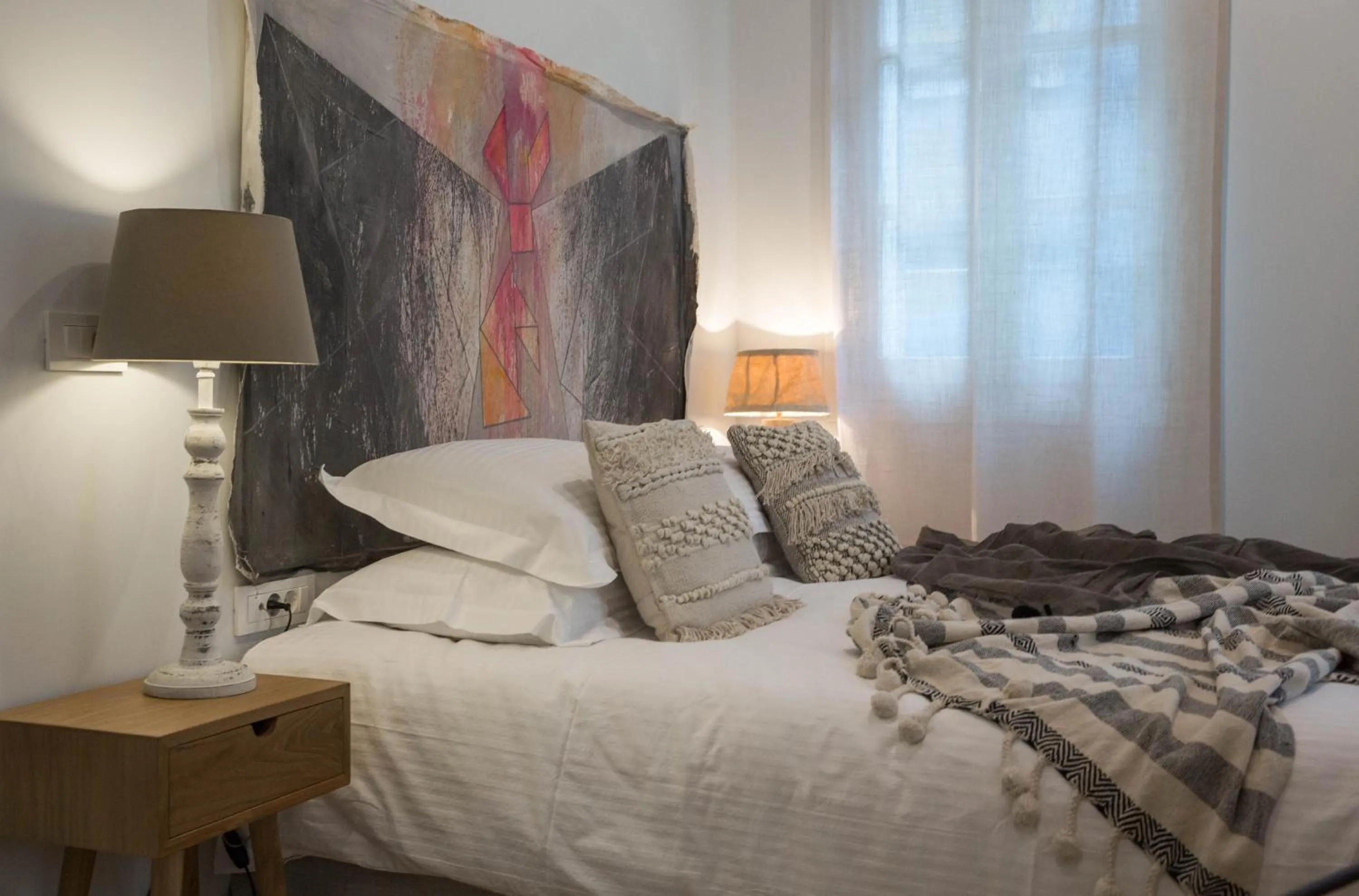 Bed in Amymone Suites