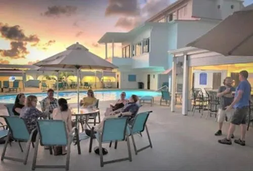 Swimming pool in Castle Villas at Bluebeards