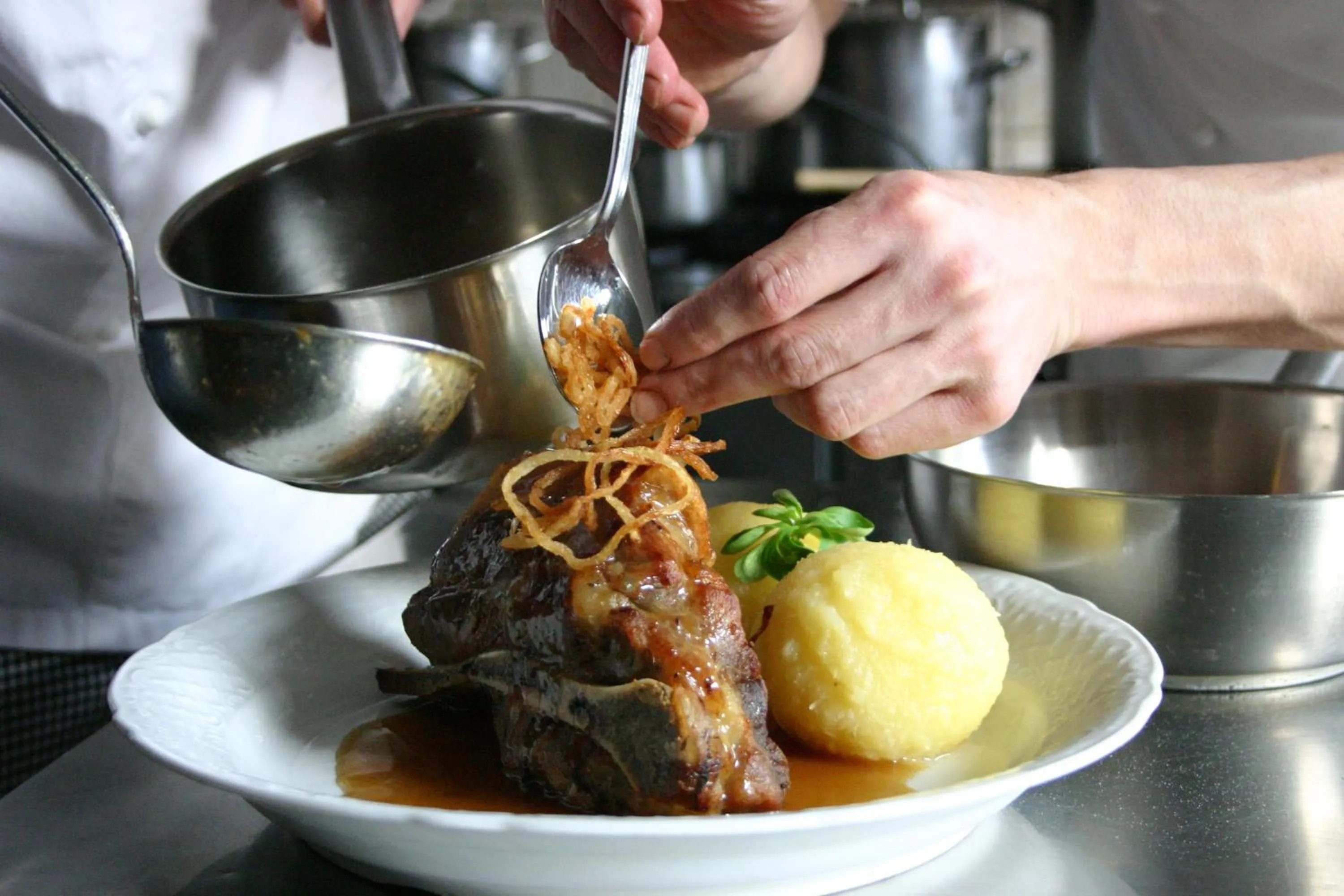Food close-up in Gasthof & Hotel Goldener Hirsch