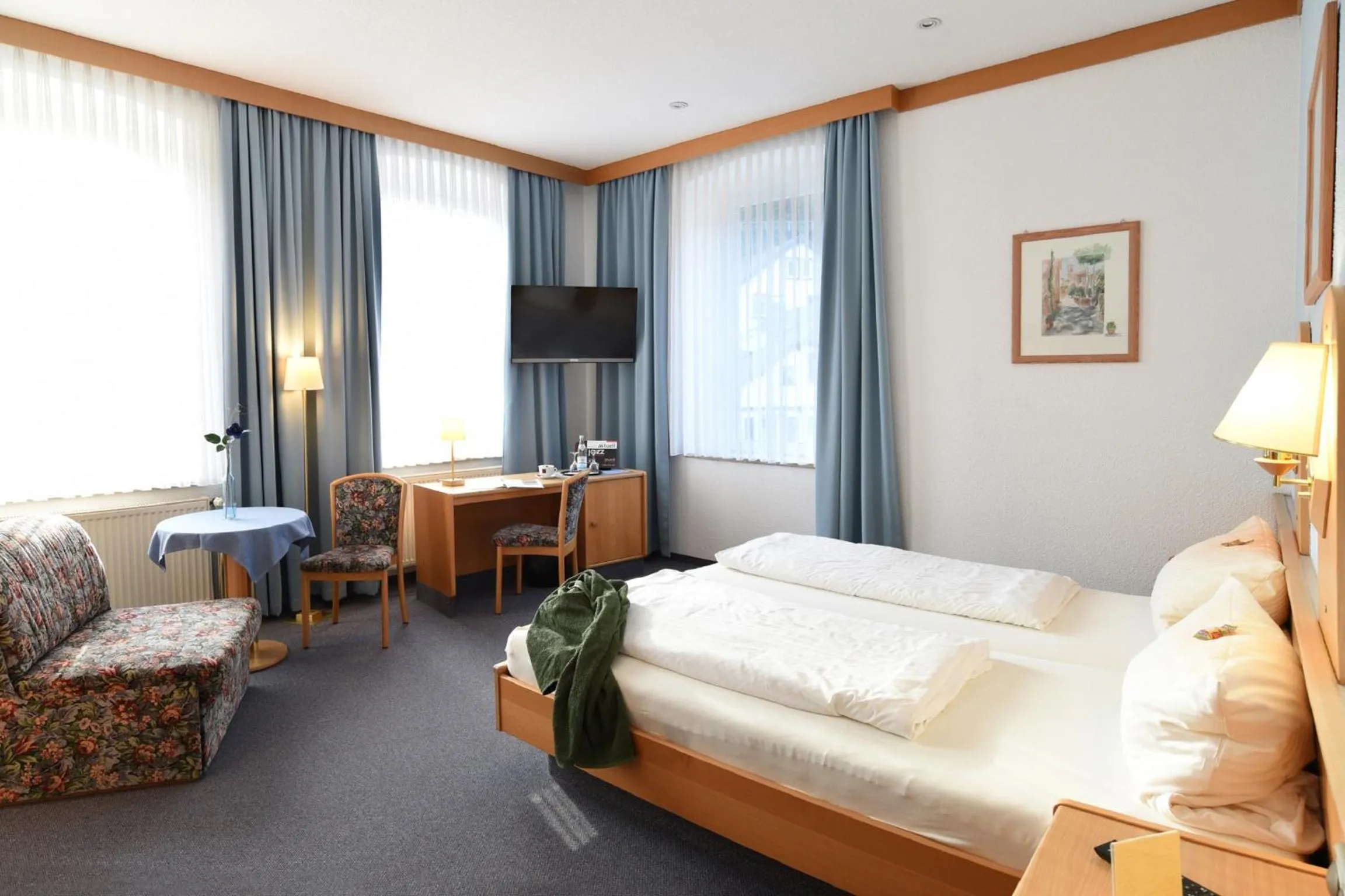 Photo of the whole room, Bed in Gasthof & Hotel Goldener Hirsch