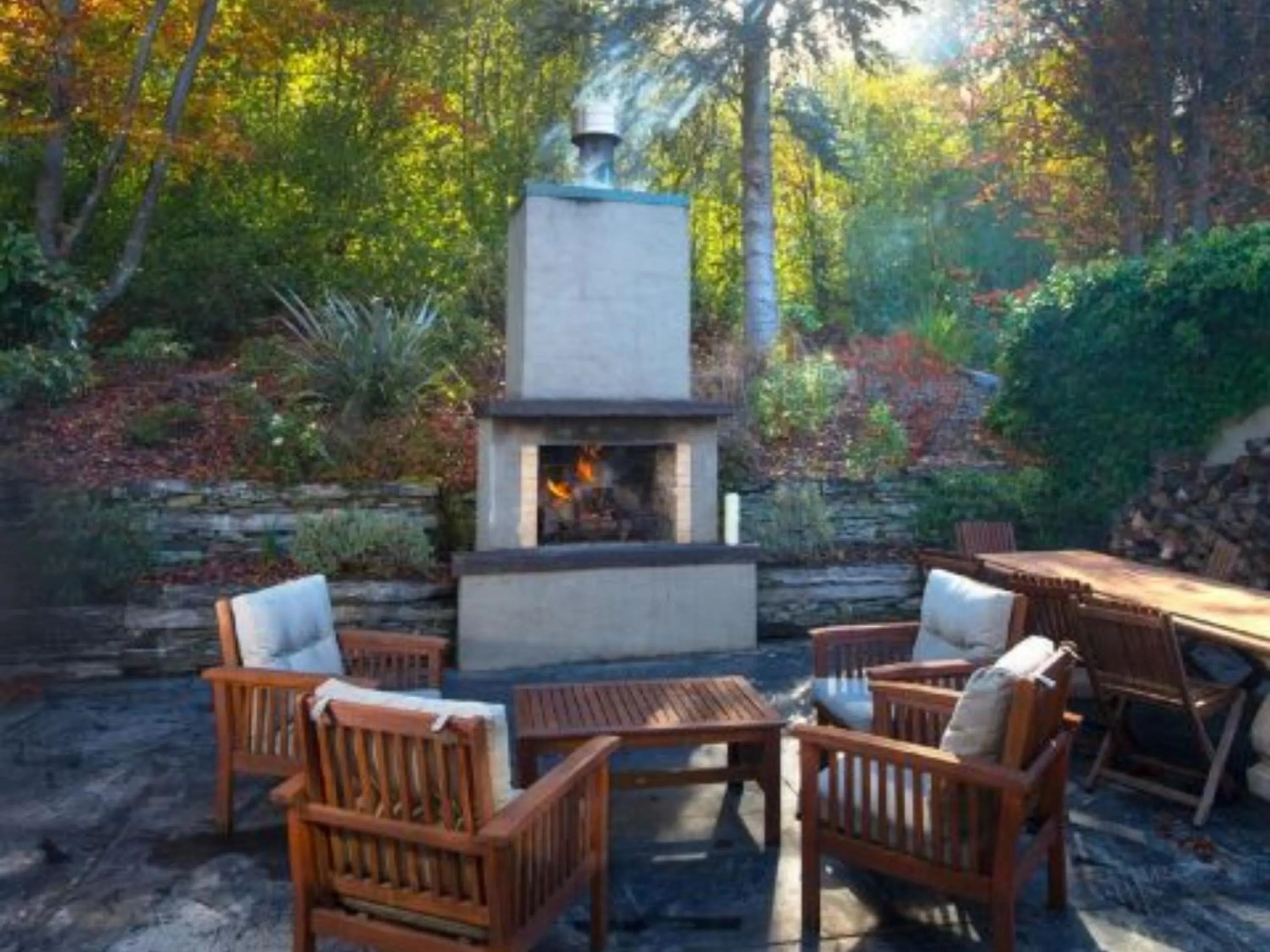 Inner courtyard view in Hidden Lodge Queenstown