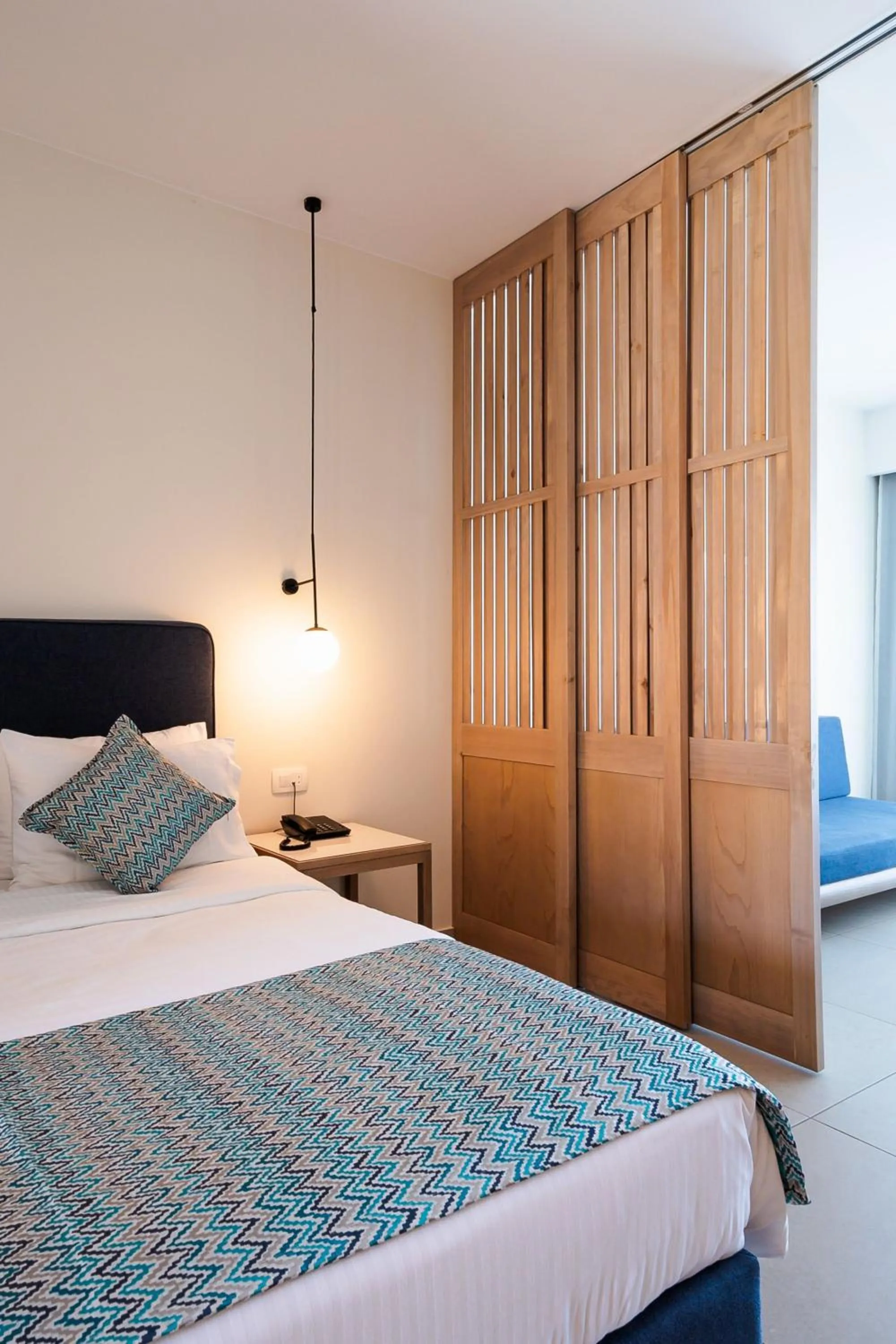 Bed in Silver Beach Hotel & Apartments