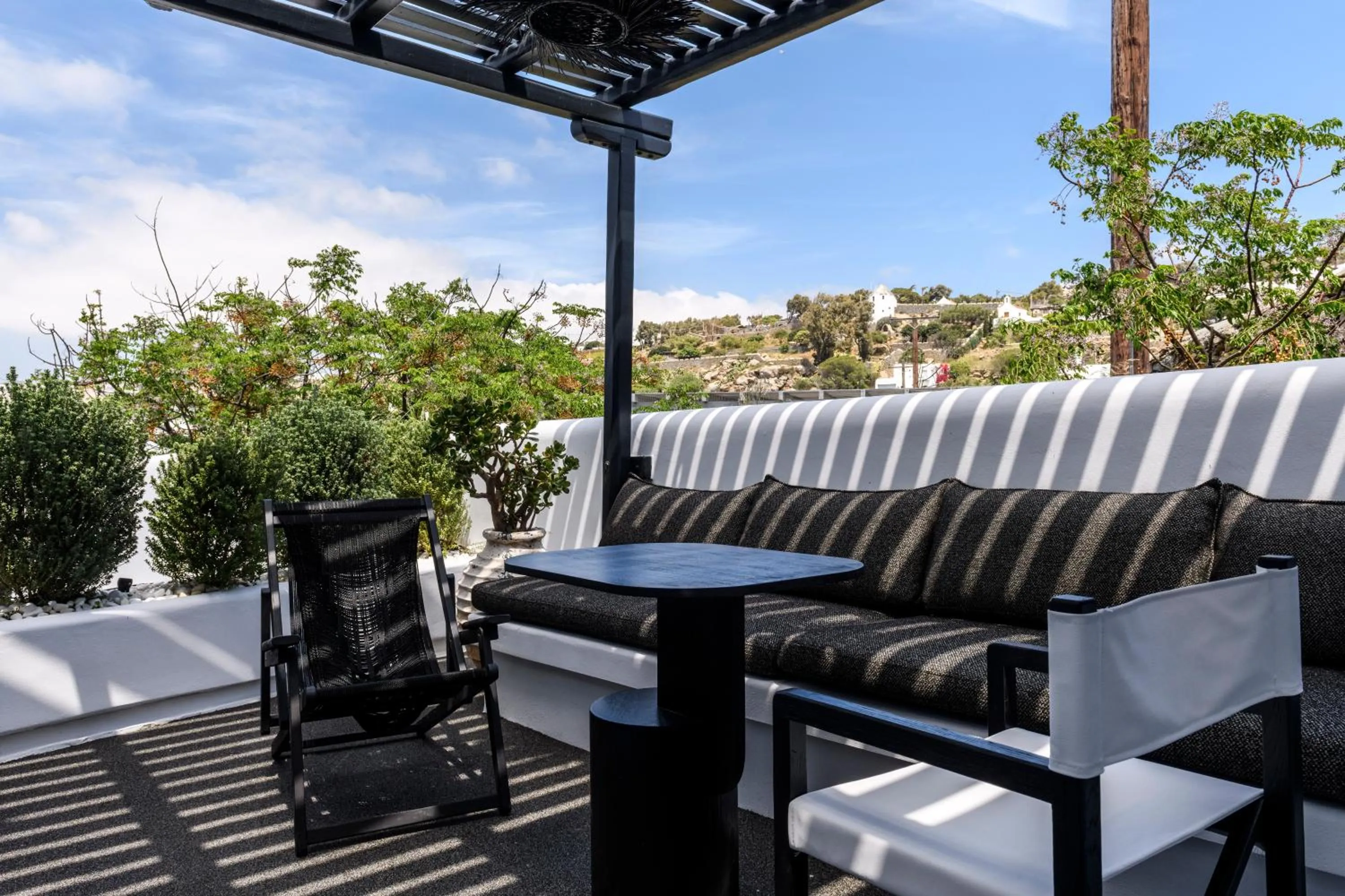 Patio in She Mykonos Boutique Hotel