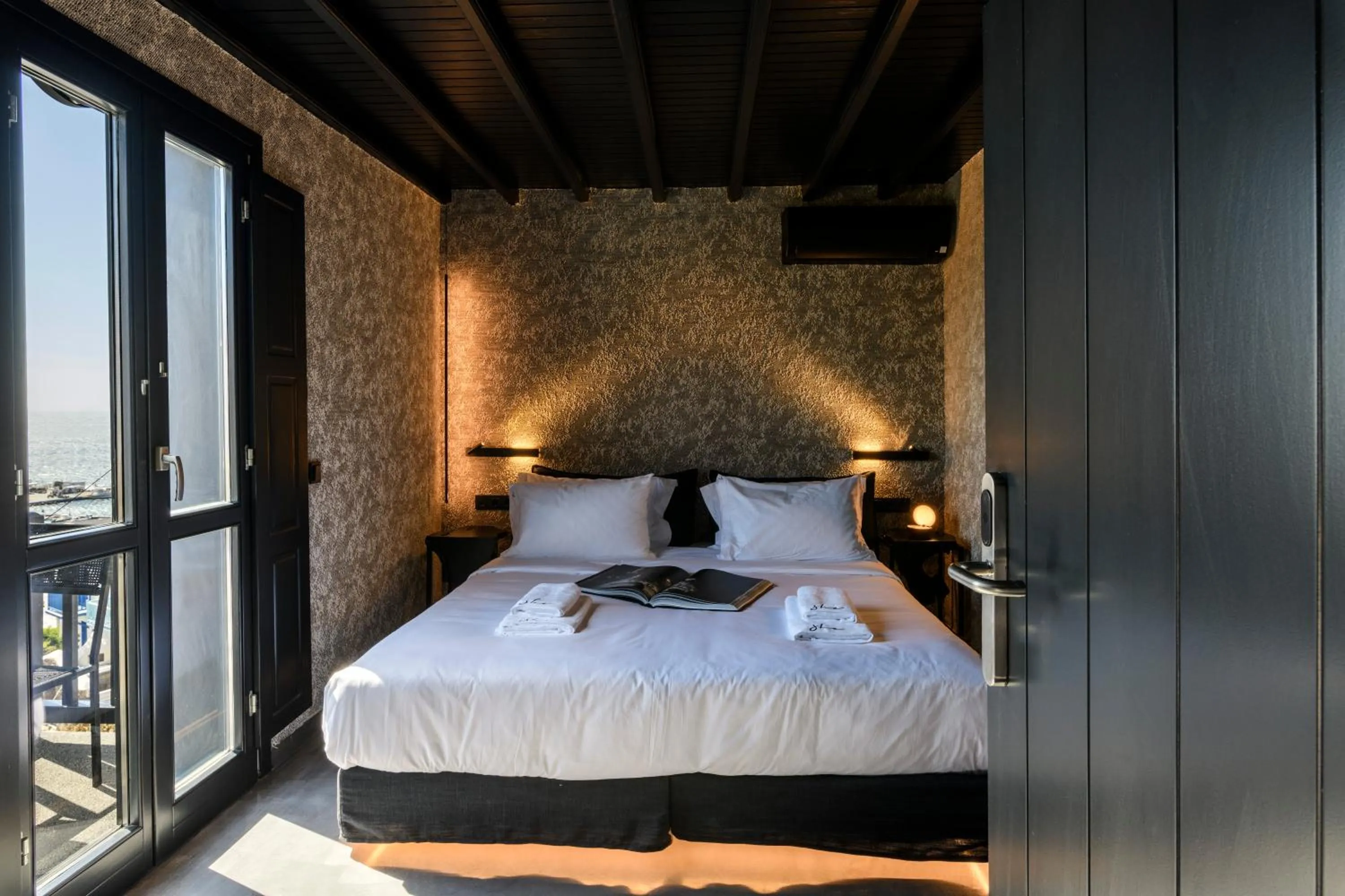 Patio, Bed in She Mykonos Boutique Hotel