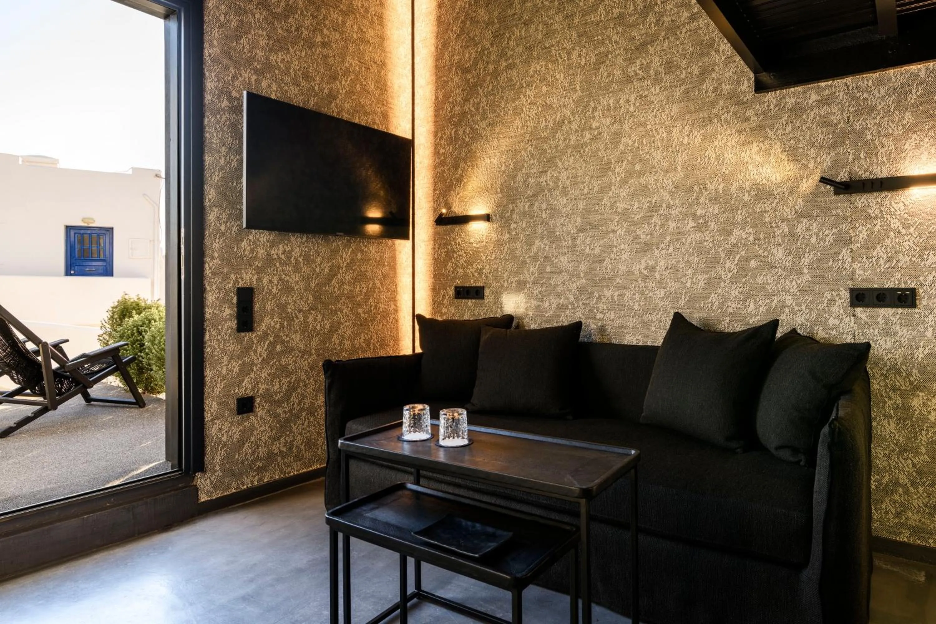 TV and multimedia in She Mykonos Boutique Hotel