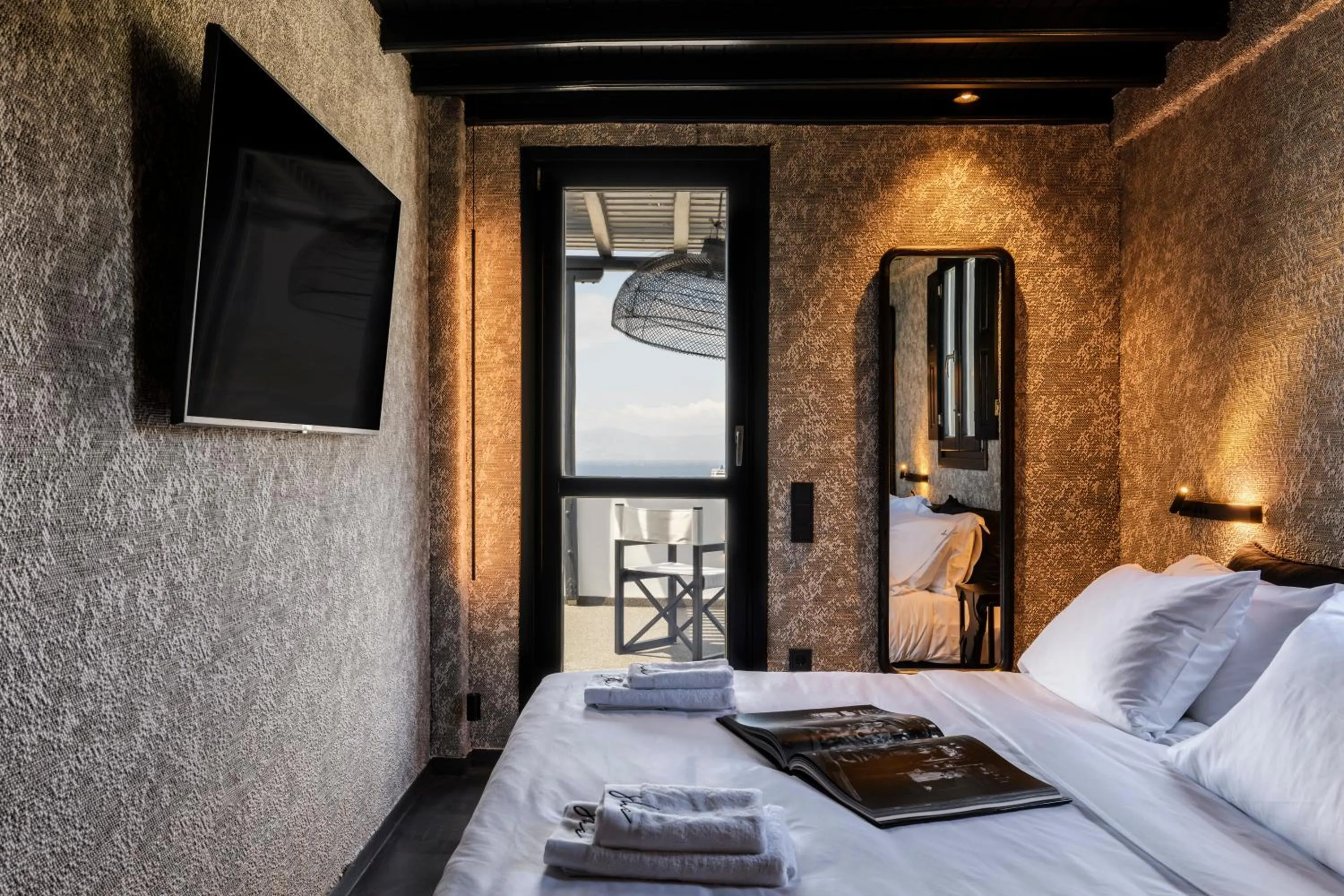 Bed in She Mykonos Boutique Hotel