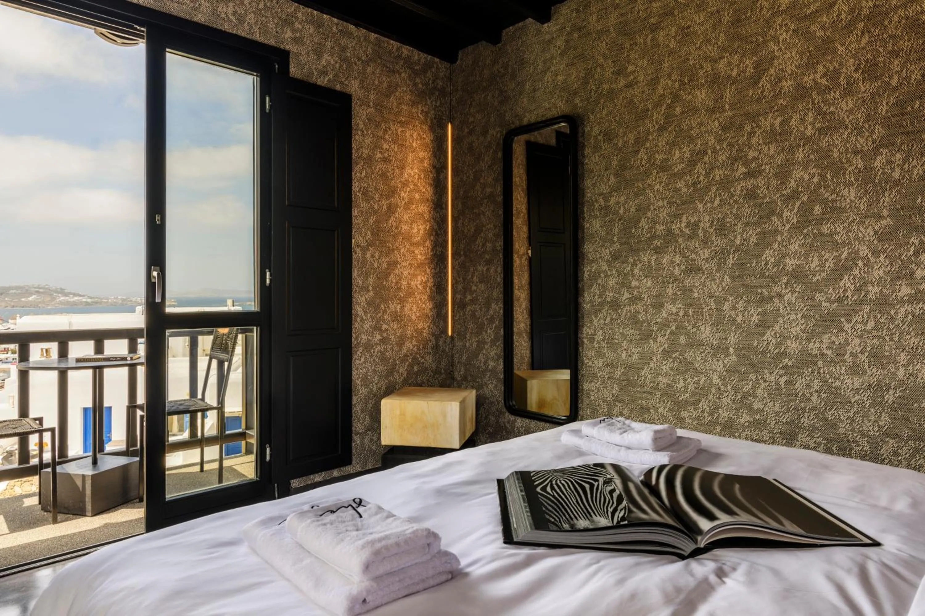 View (from property/room), Bed in She Mykonos Boutique Hotel