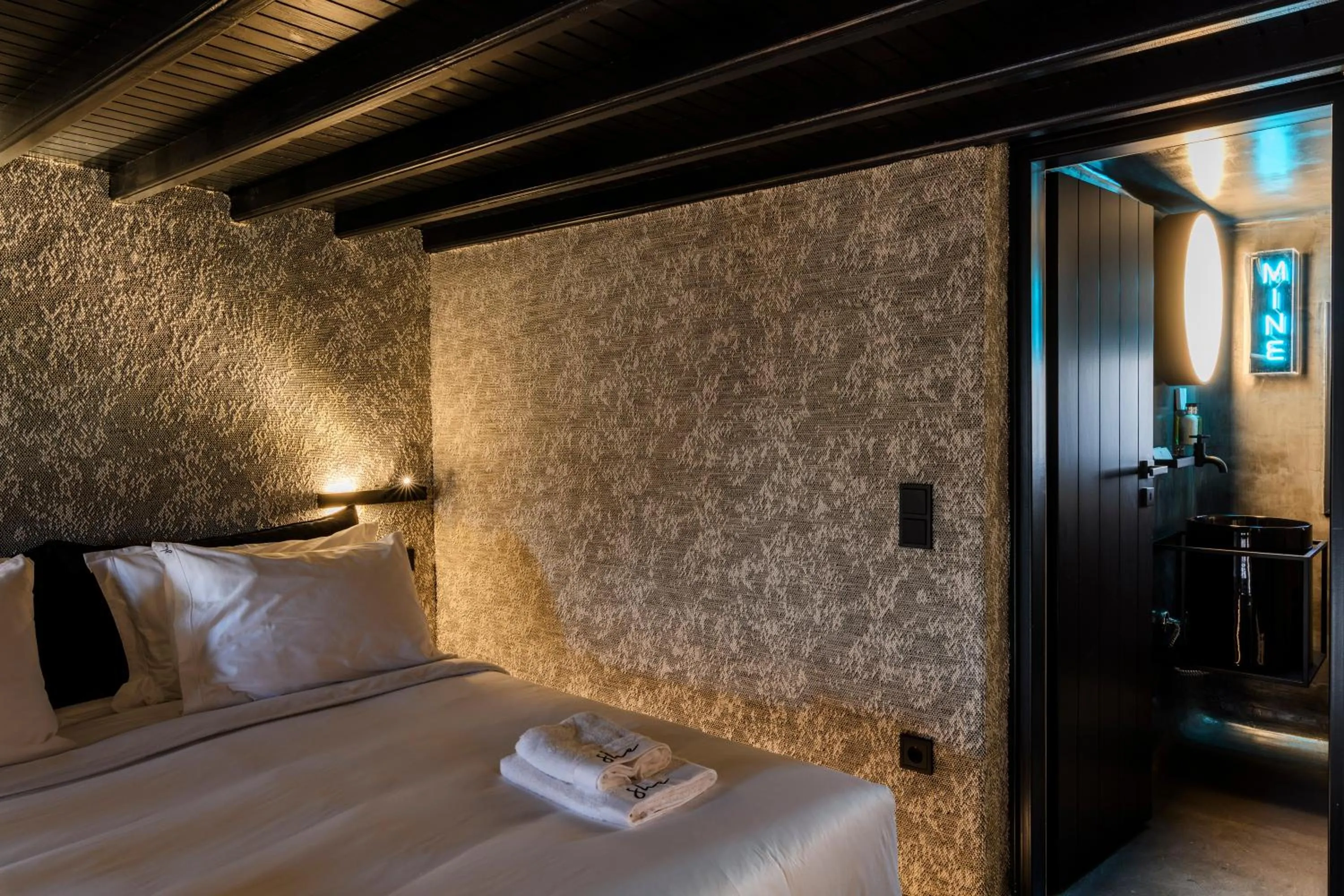 Bed in She Mykonos Boutique Hotel