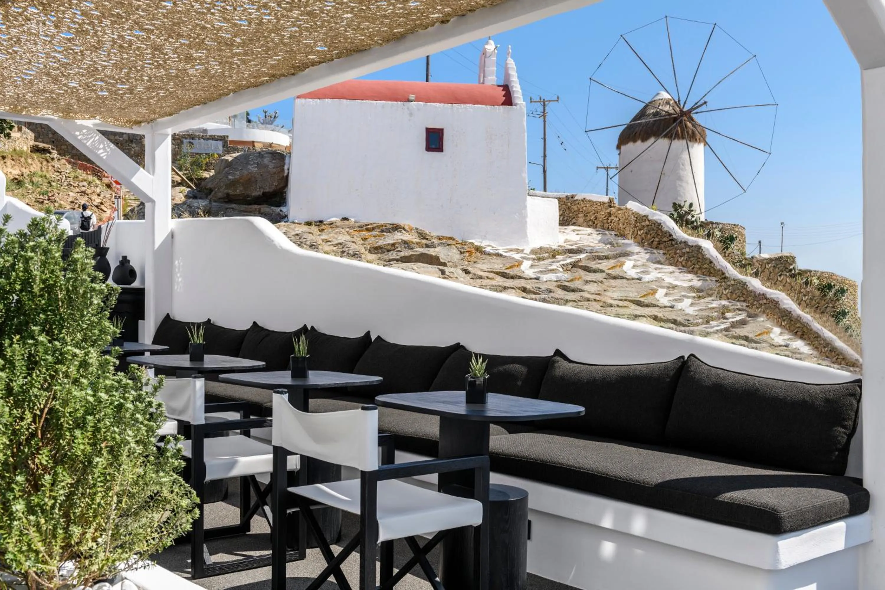 Patio in She Mykonos Boutique Hotel