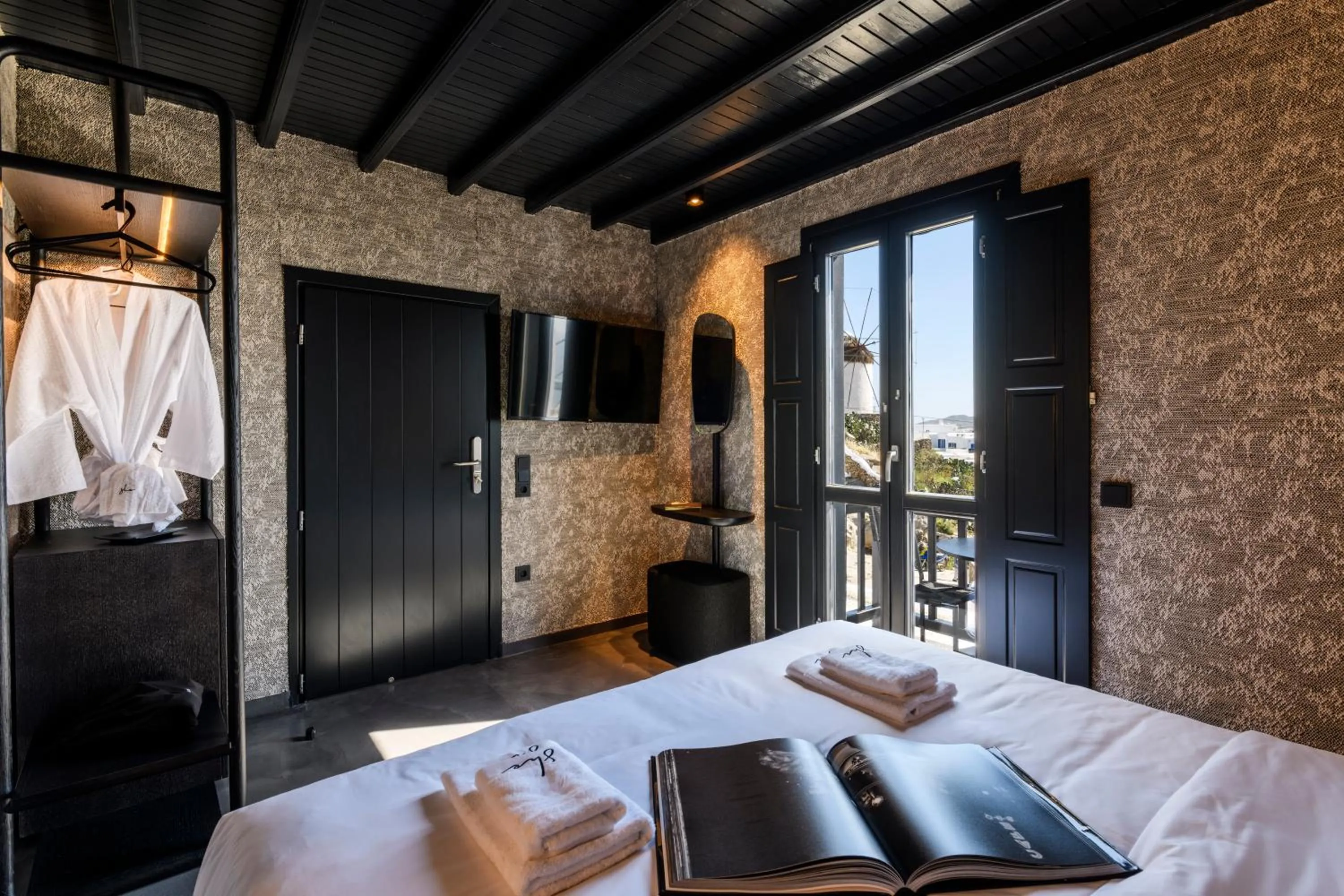 Bedroom, Bed in She Mykonos Boutique Hotel