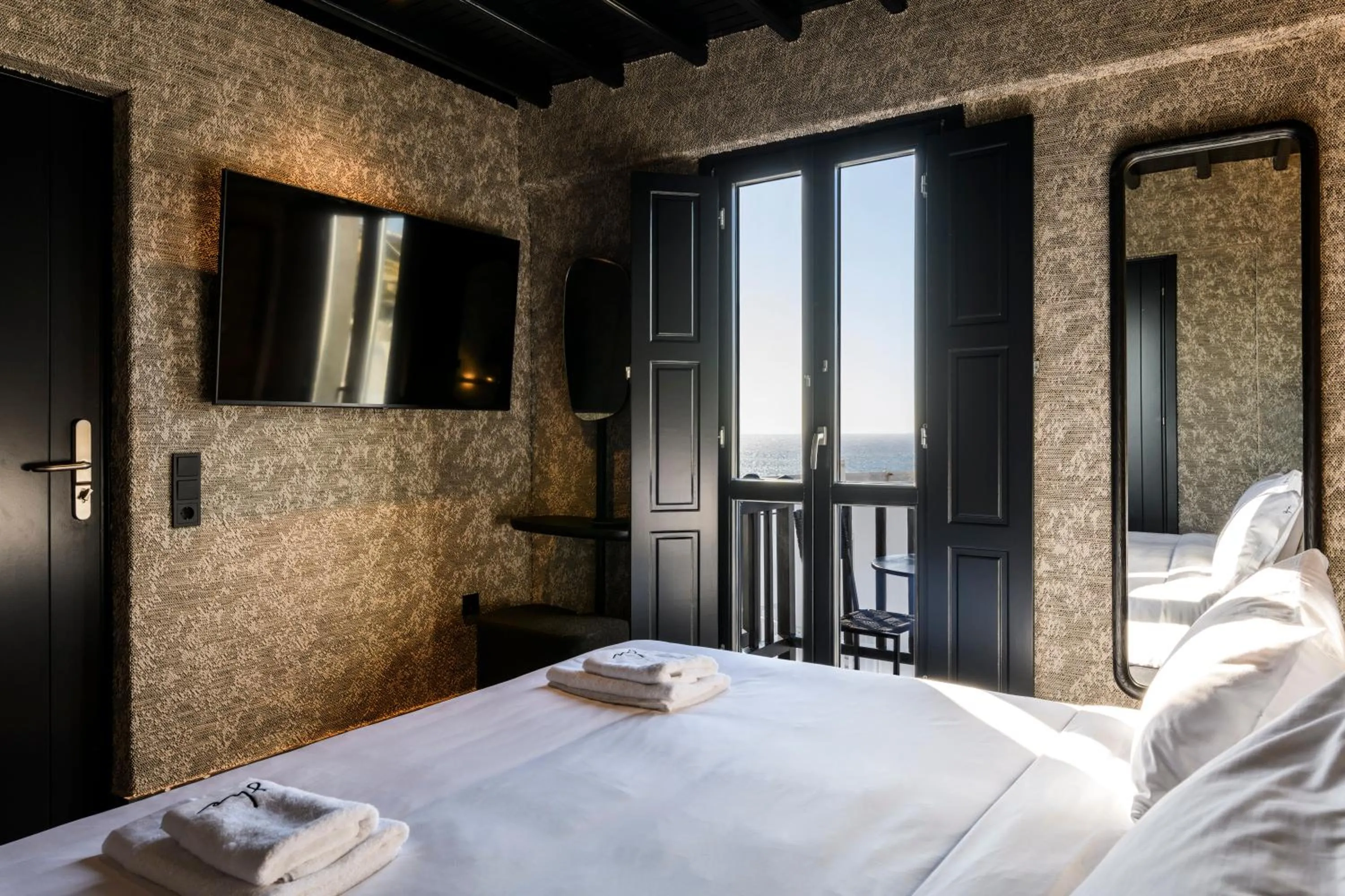 Bed in She Mykonos Boutique Hotel