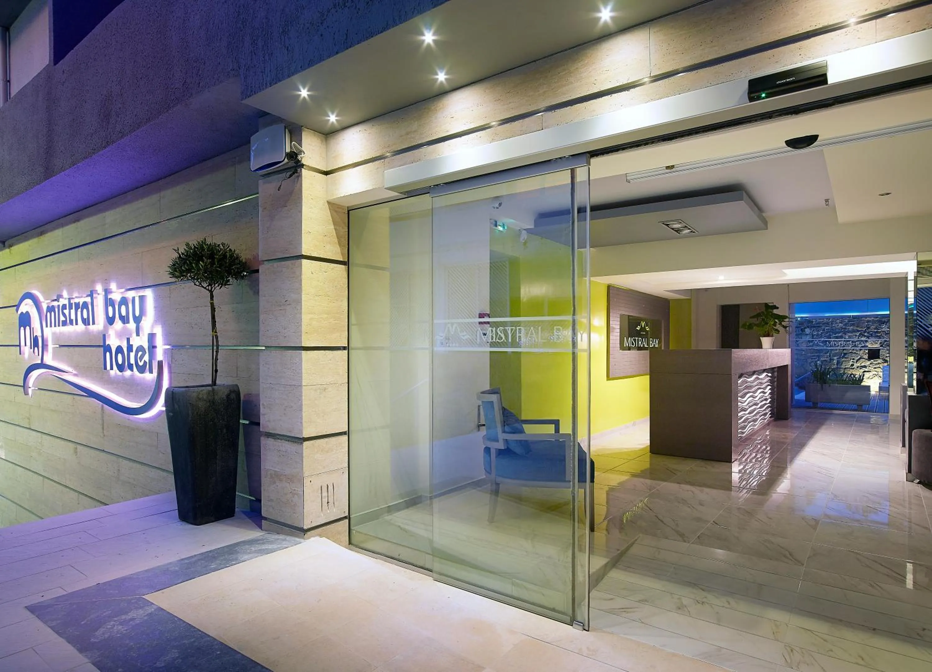 Facade/entrance in Mistral Bay Hotel