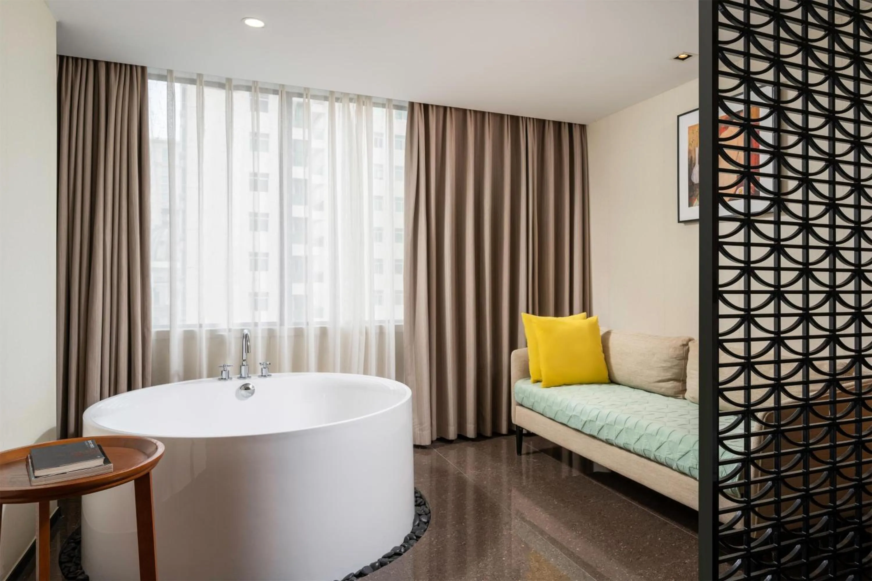 Seating area, Bed in SSAW Boutique Hotel Sanya