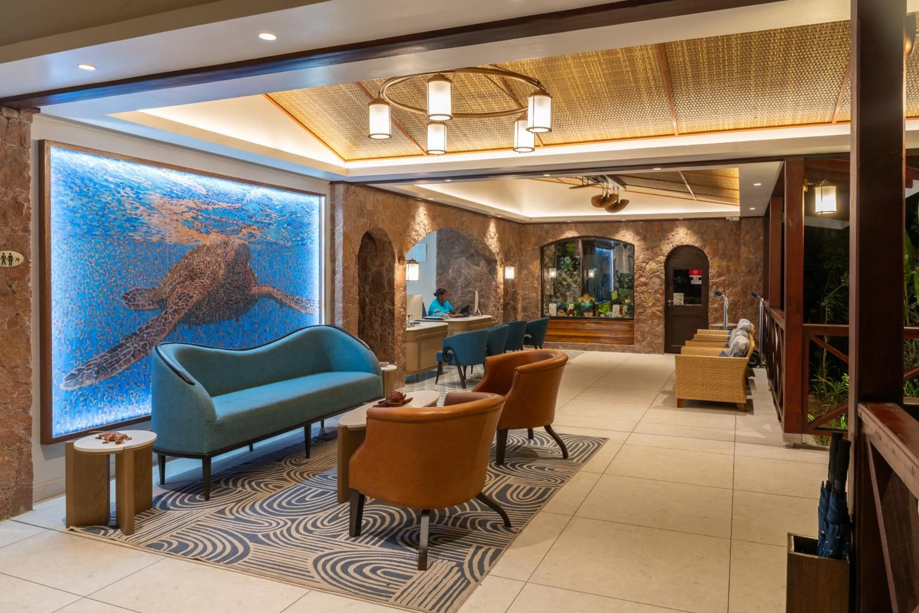 Lobby or reception in Paradise Sun Hotel Seychelles