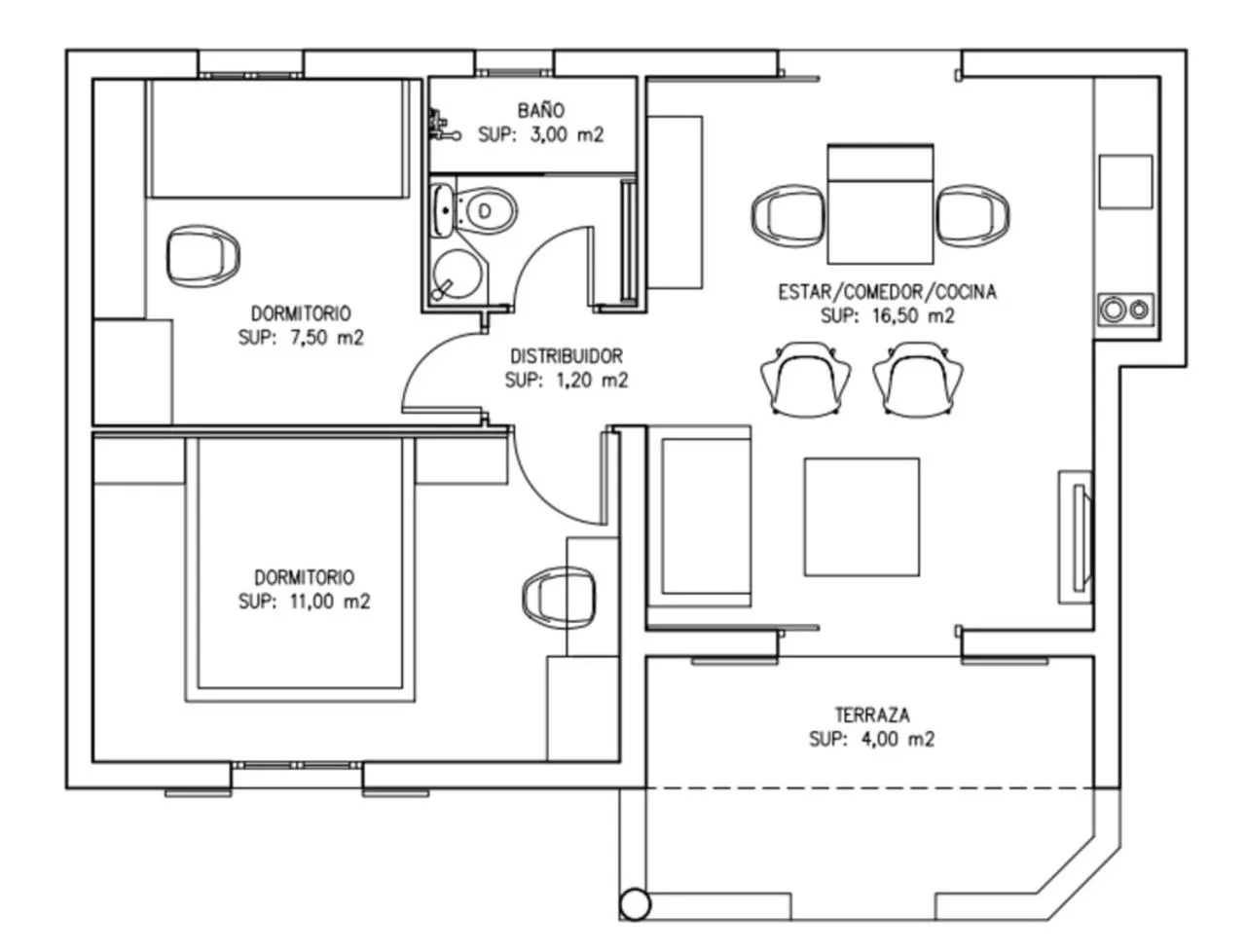 Floor plan in Apartaments Cales de Ponent