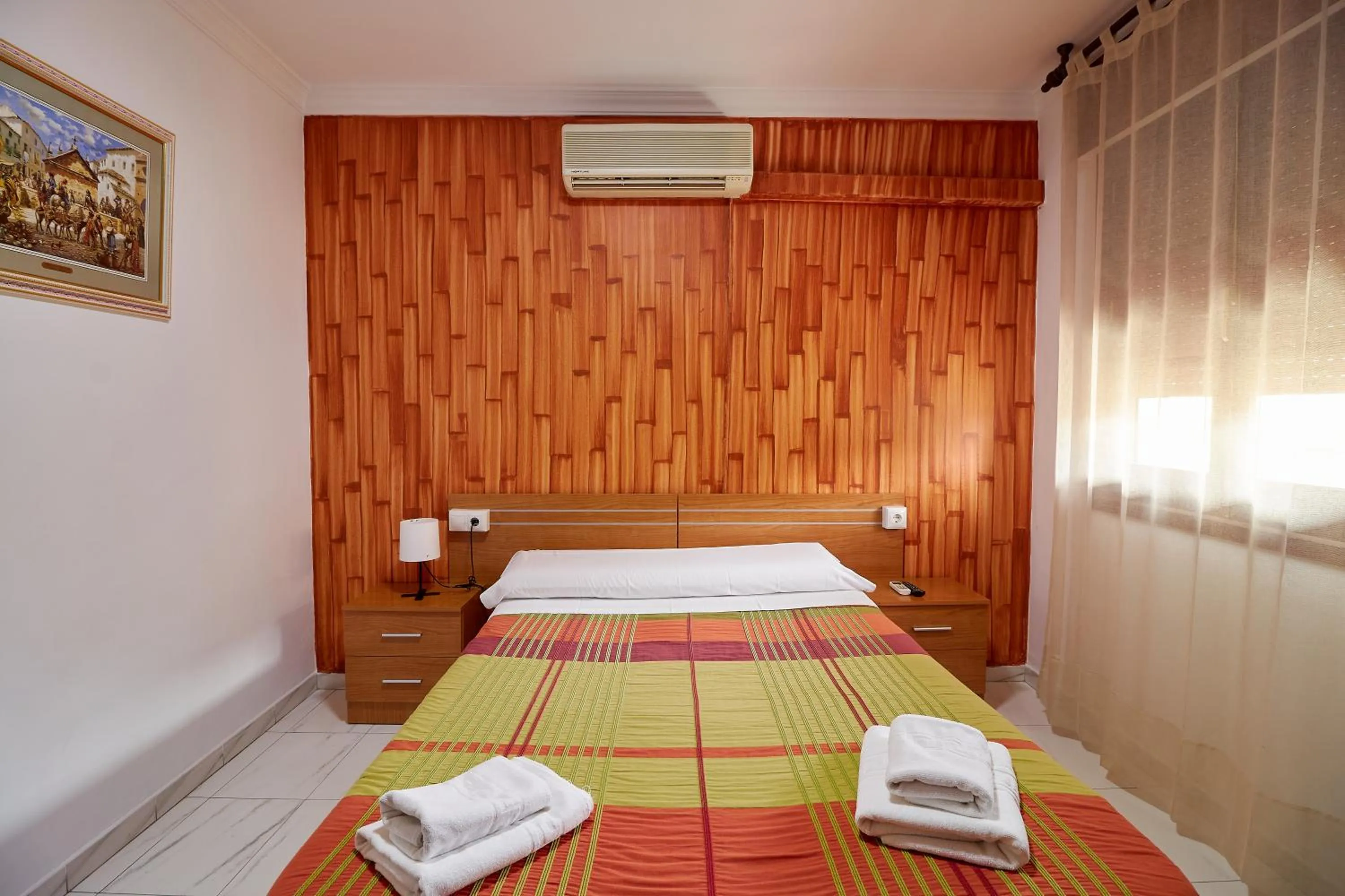 Bed in Hotel Virgen de los Reyes