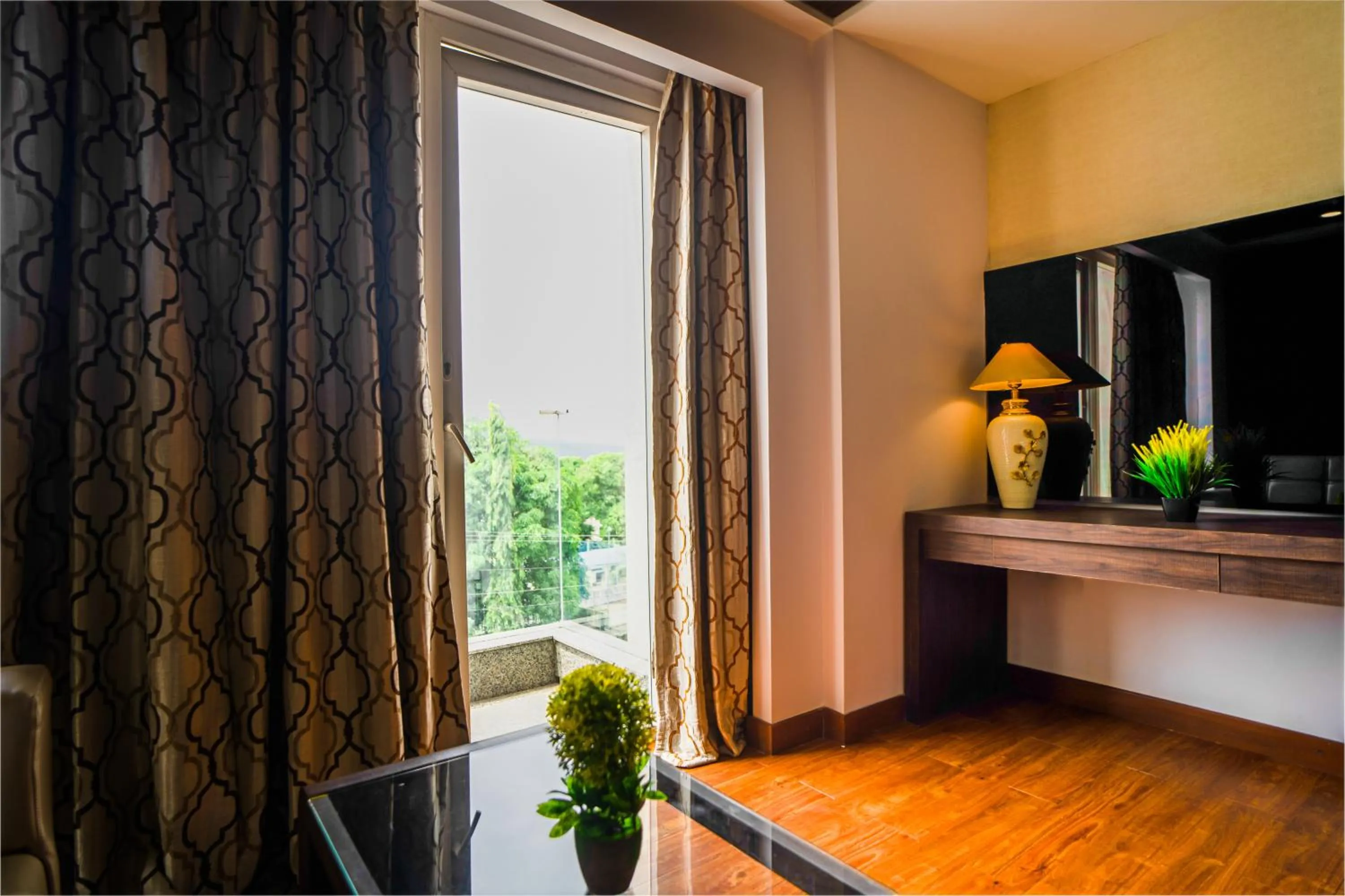 Garden view in Hotel Mansha Regency