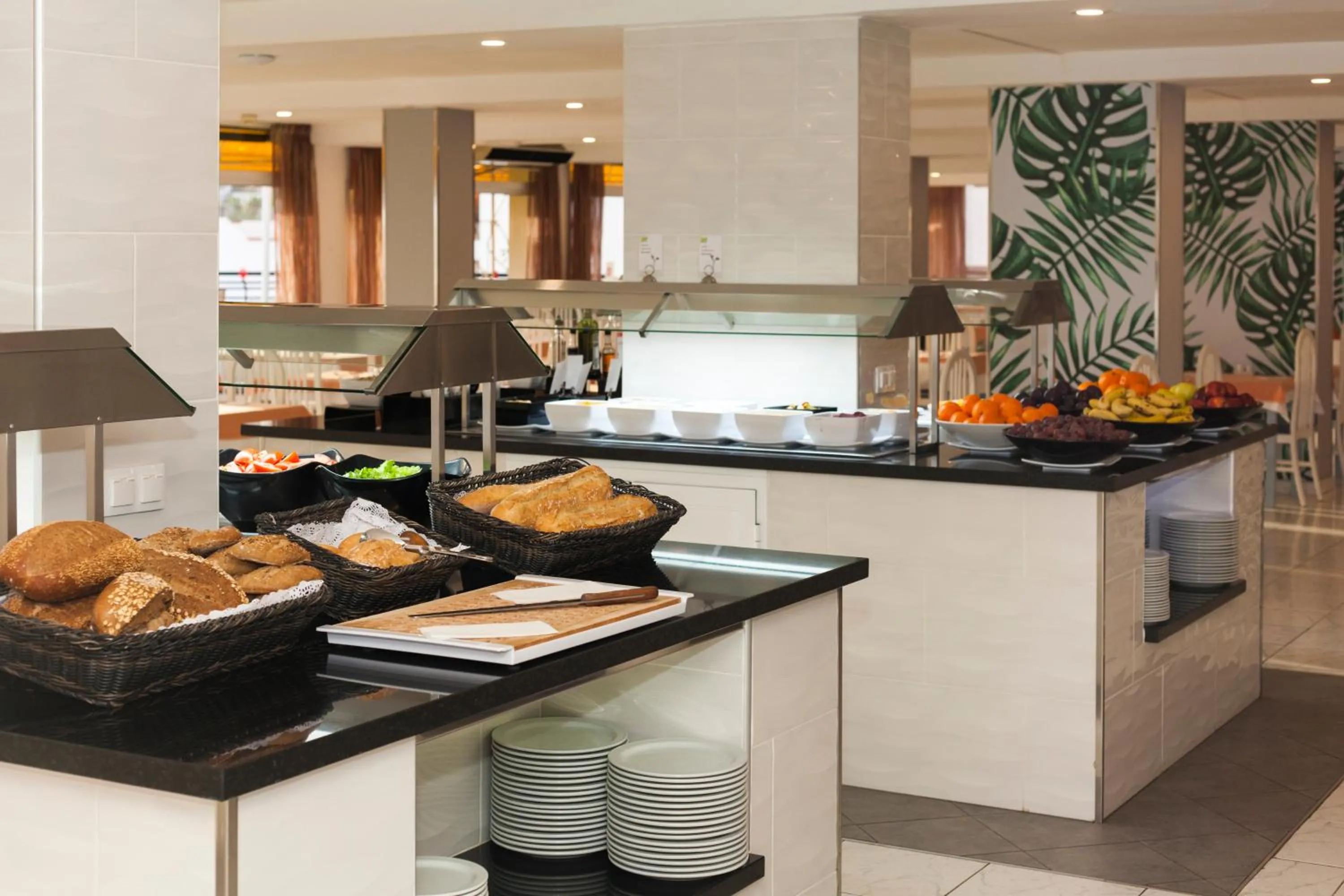 Buffet breakfast in Apartamentos Palm Garden