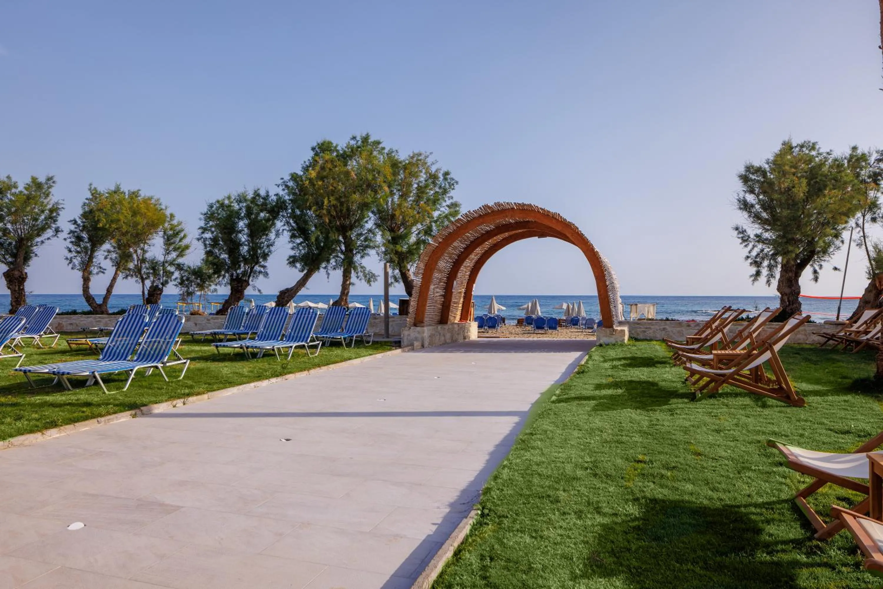 Facade/entrance in Malia Bay Beach Hotel & Bungalows
