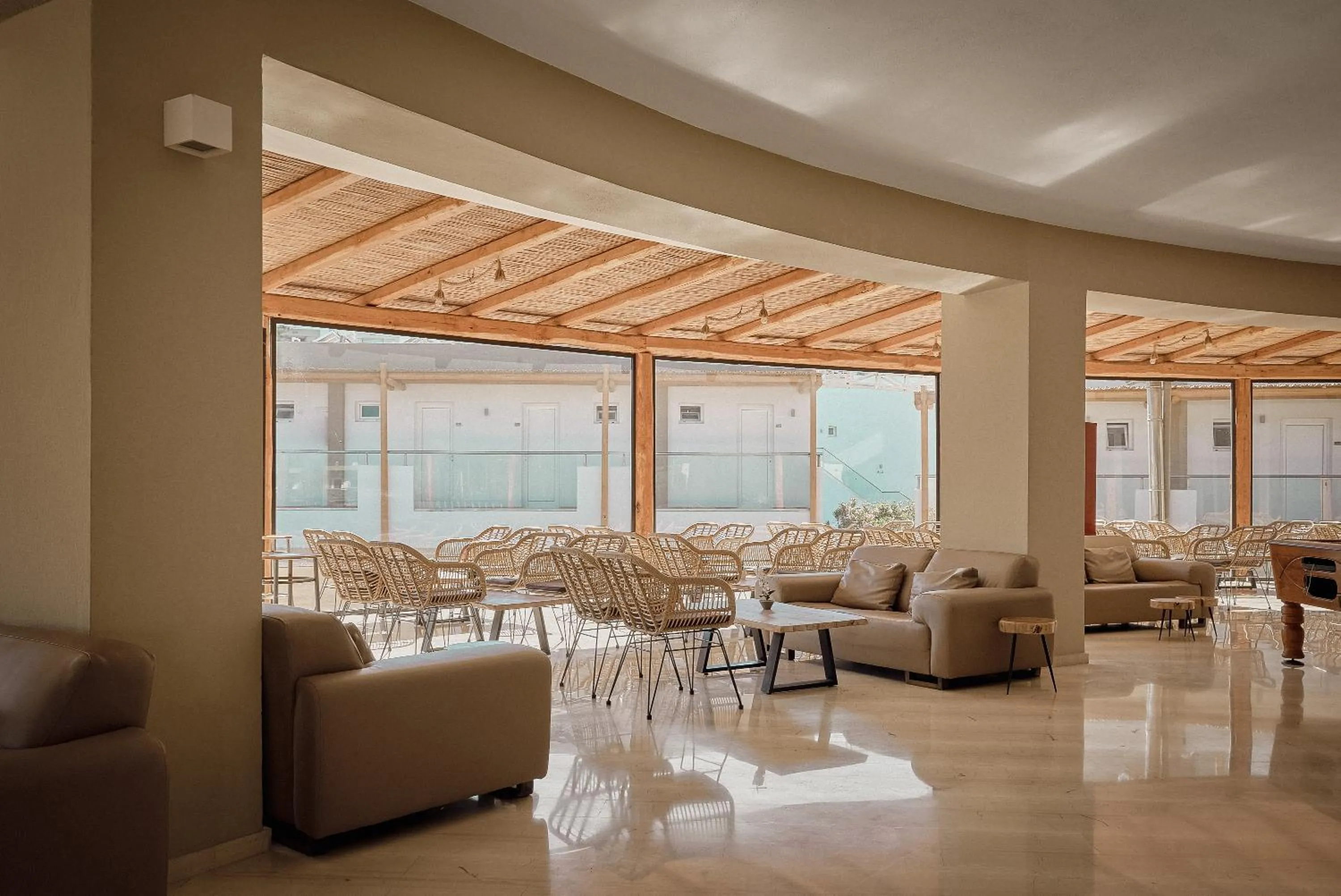 Living room in Malia Bay Beach Hotel & Bungalows
