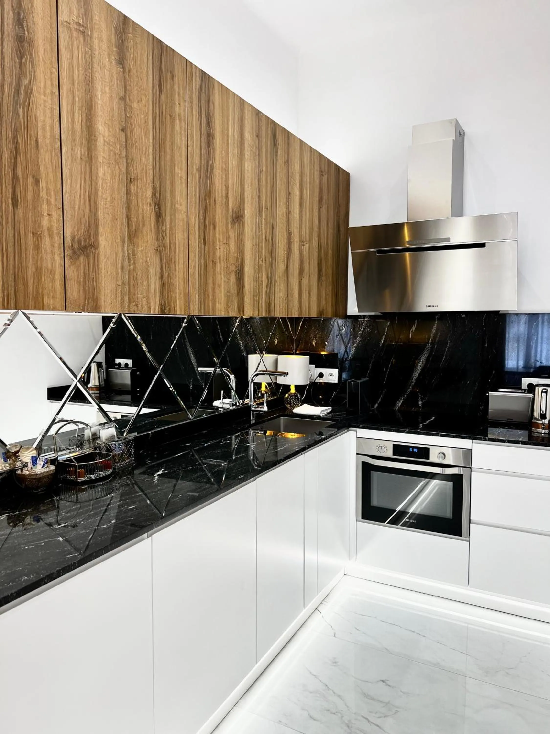 kitchen in MONDRIAN Luxury Suites UNESCO Old Town