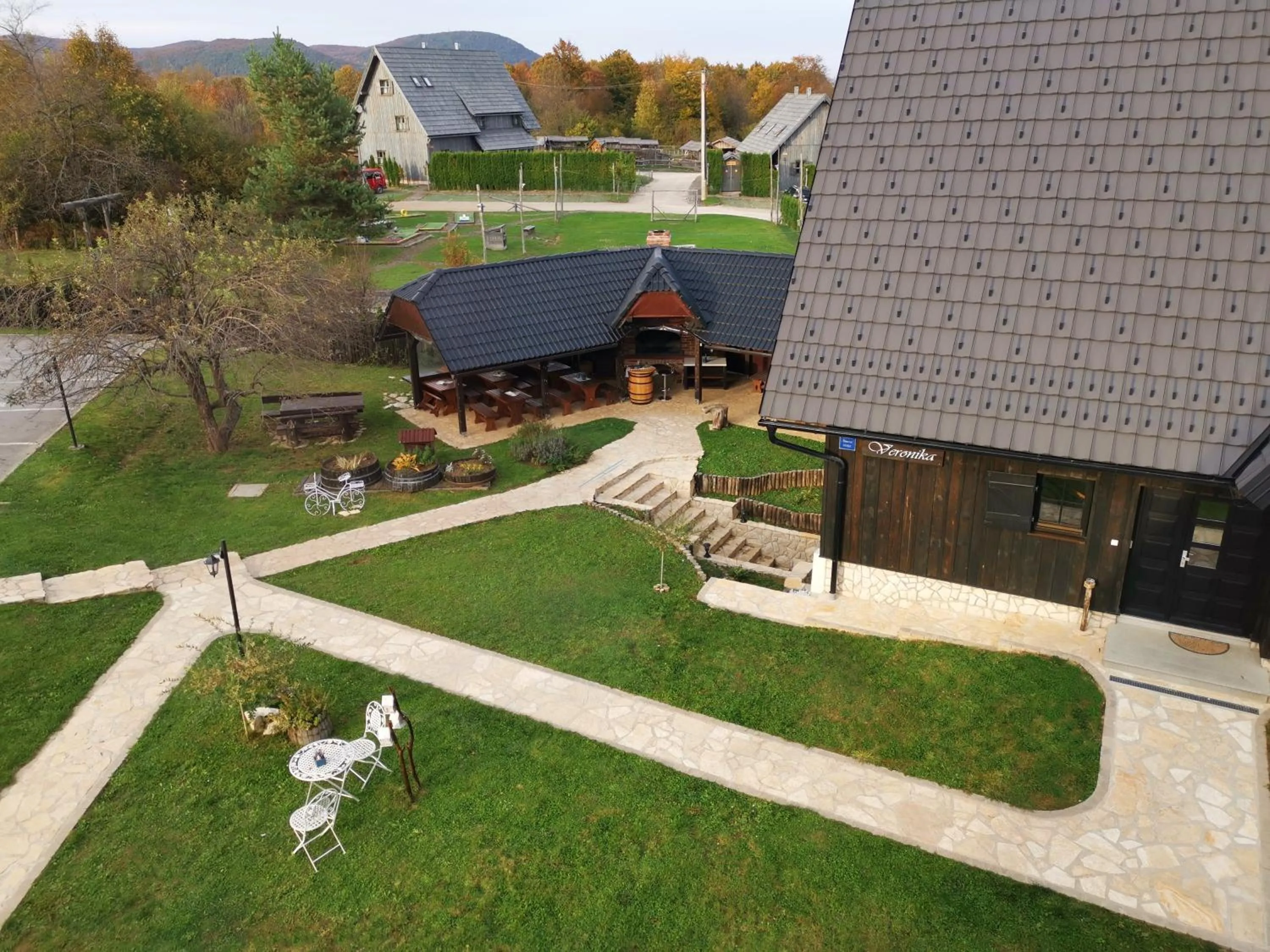 Bird's eye view in Plitvice Luxury Etno Garden