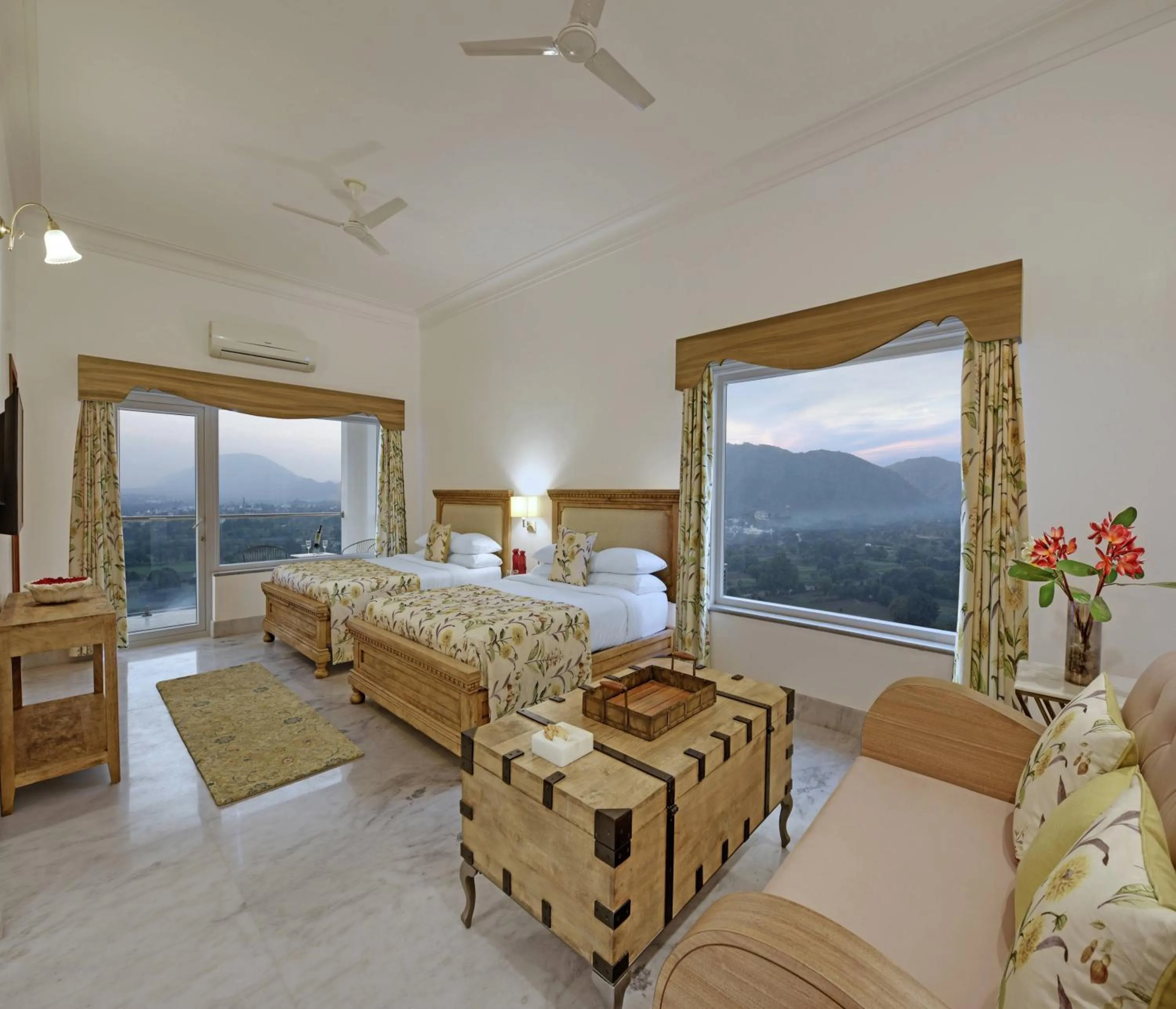 View (from property/room), Bed in Fateh Garh Resort by Fateh Collection
