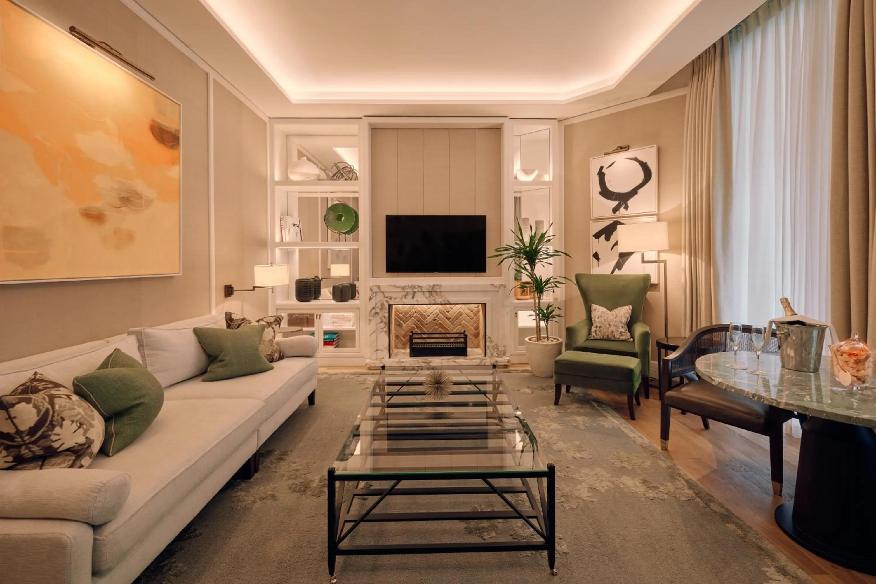 Living room in Corinthia London