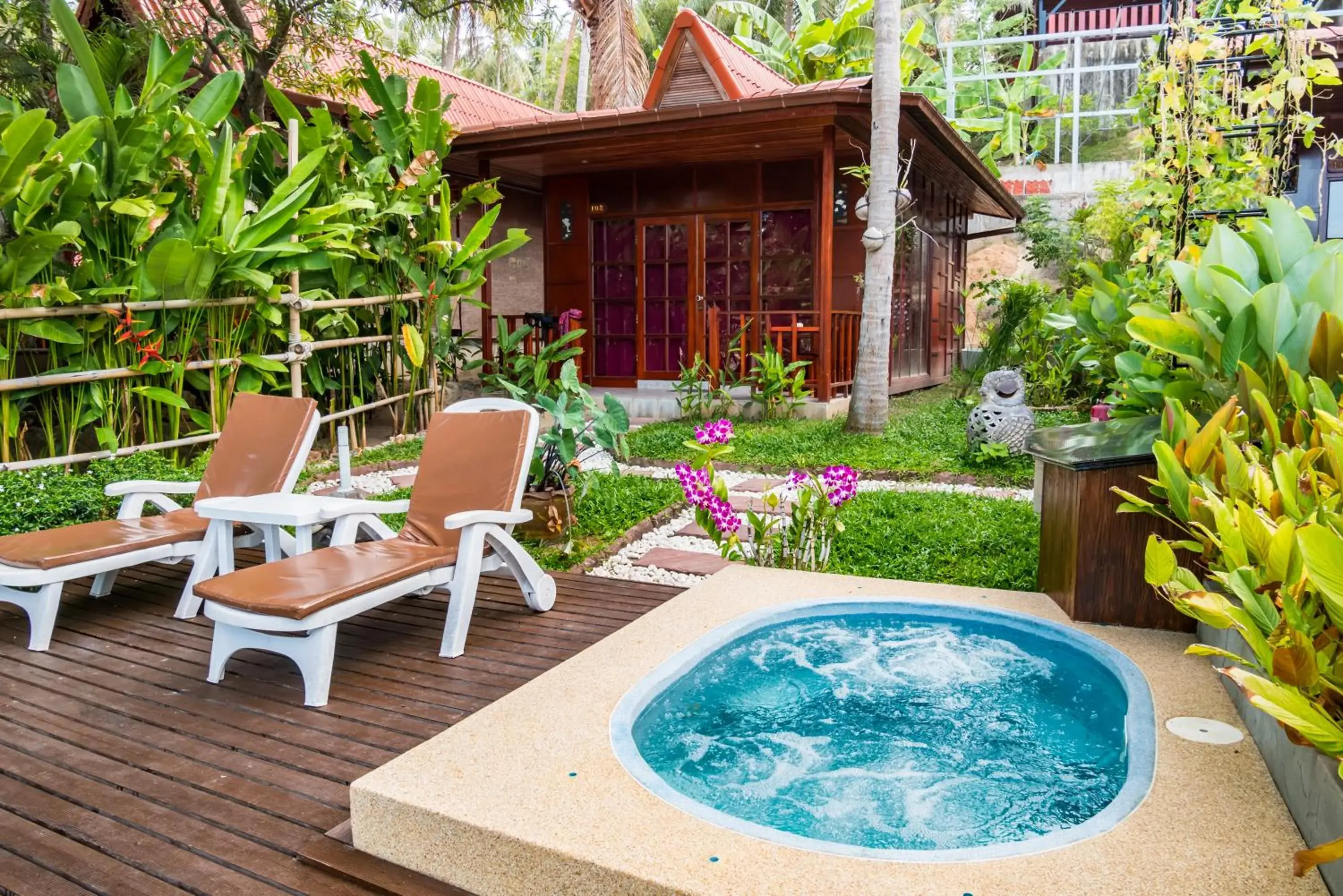 Deluxe Beach Front Bungalow with outdoor Jacuzzi in Cyana Resort Deluxe Beach Front Bungalow with outdoor Jacuzzi in Cyana Resort