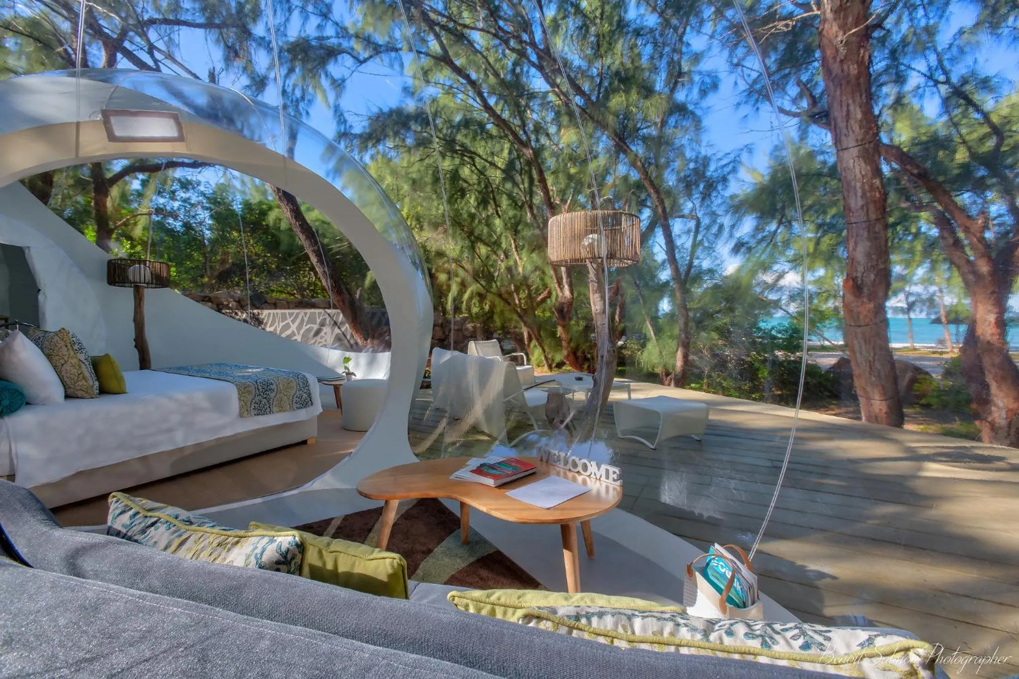 Spring in Bubble Lodge Ile aux Cerfs Island