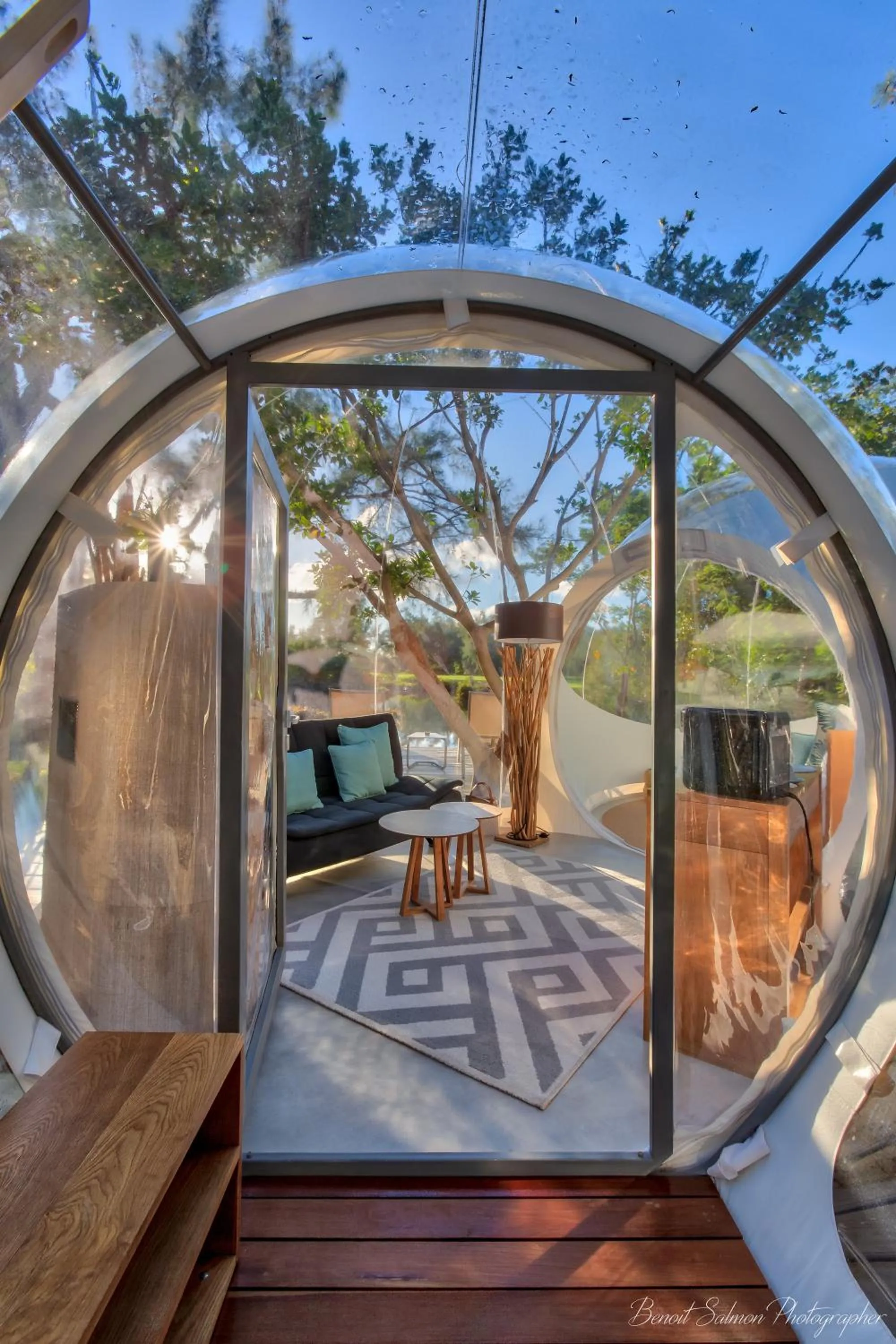 Facade/entrance in Bubble Lodge Ile aux Cerfs Island