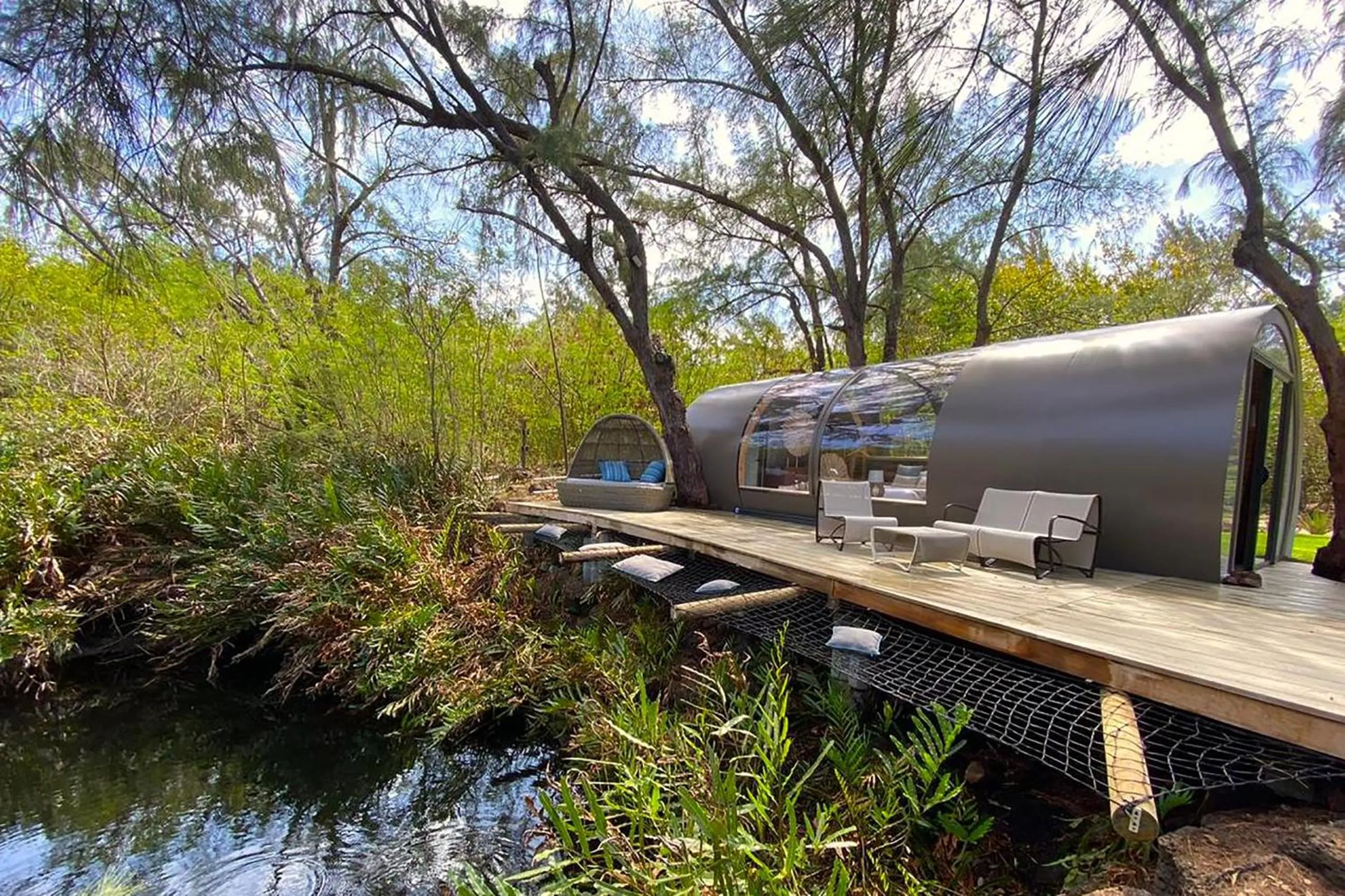 Photo of the whole room in Bubble Lodge Ile aux Cerfs Island