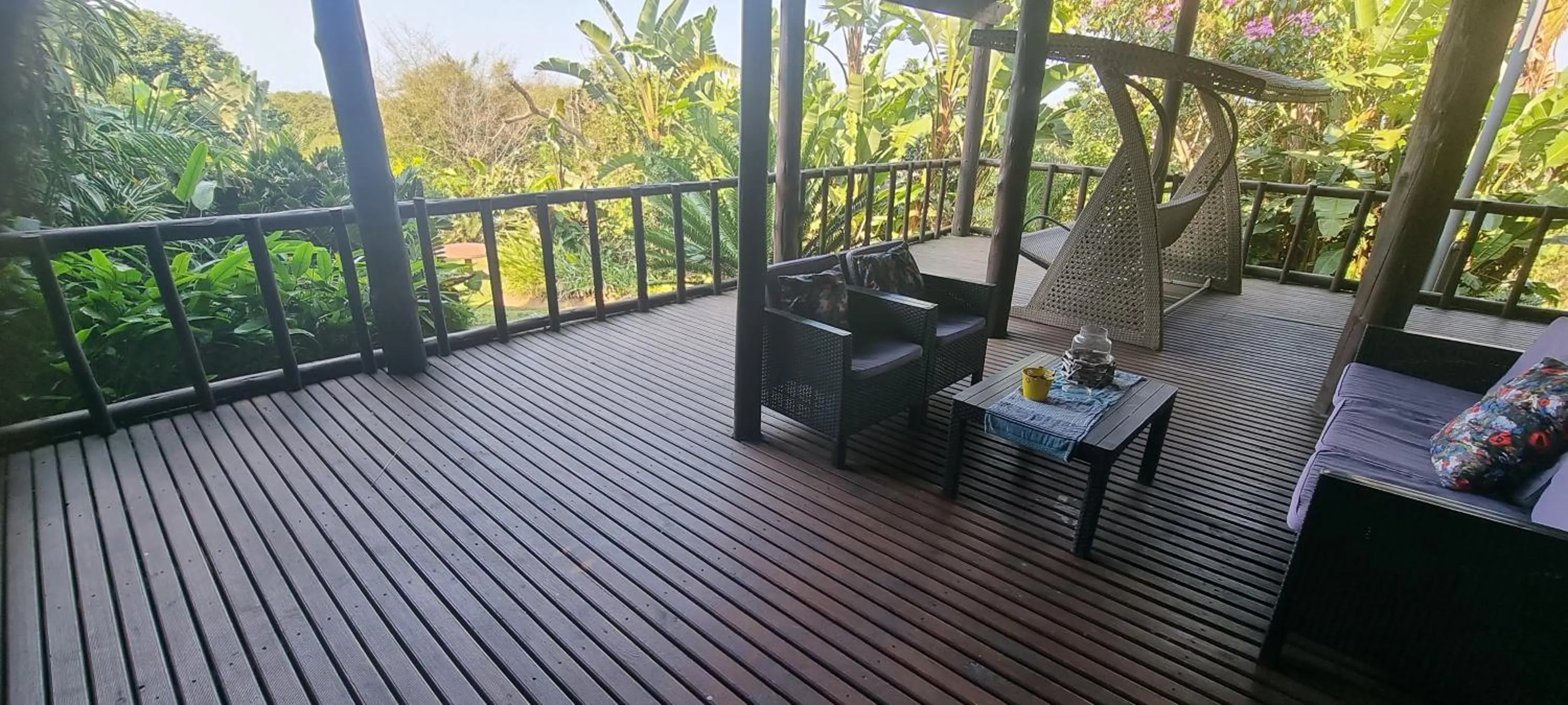 Balcony/Terrace in Ndiza Lodge and Cabanas