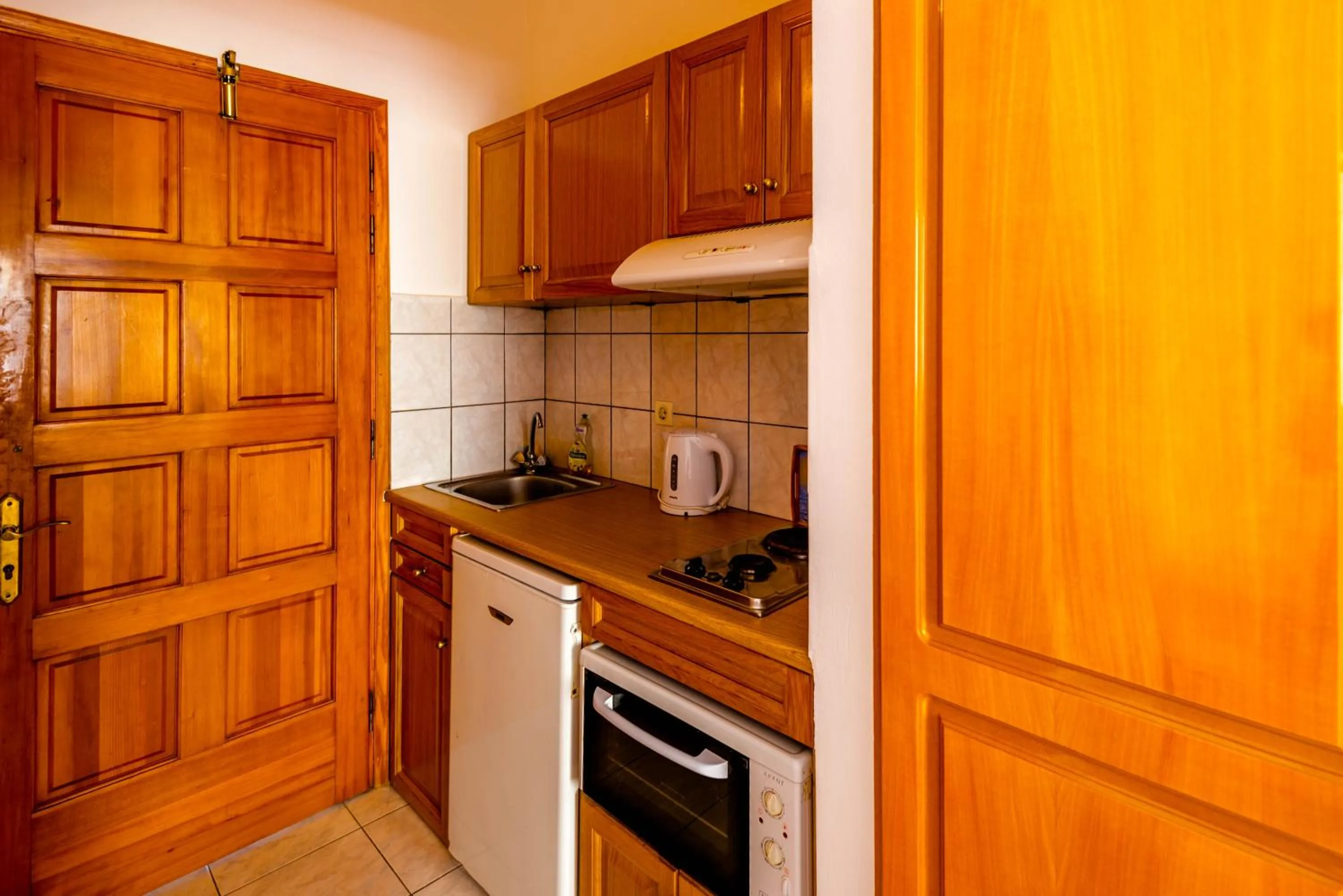 Kitchen or kitchenette in Balaskas Hotel