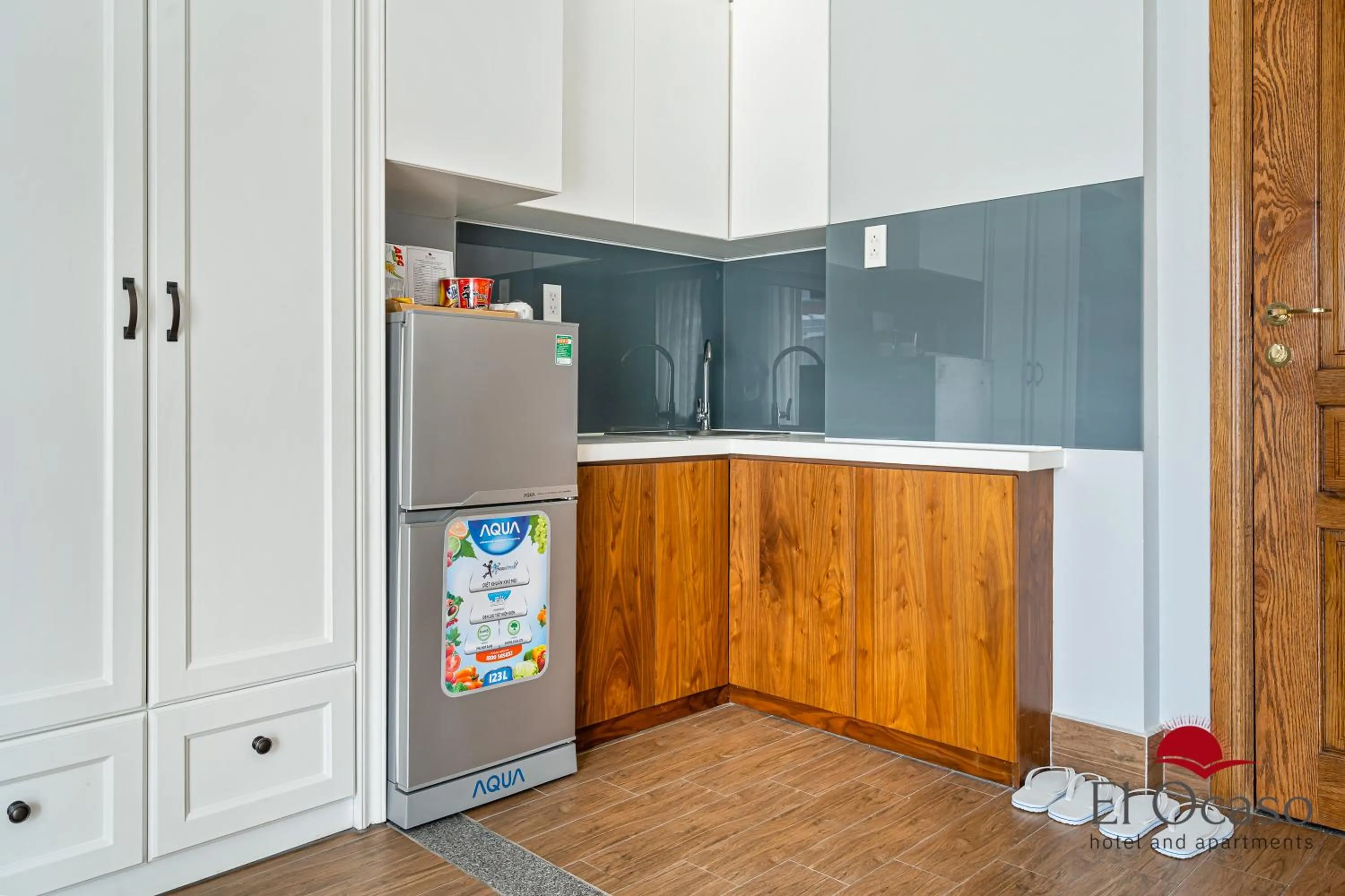 Kitchen or kitchenette in El Ocaso Hotel and Apartments