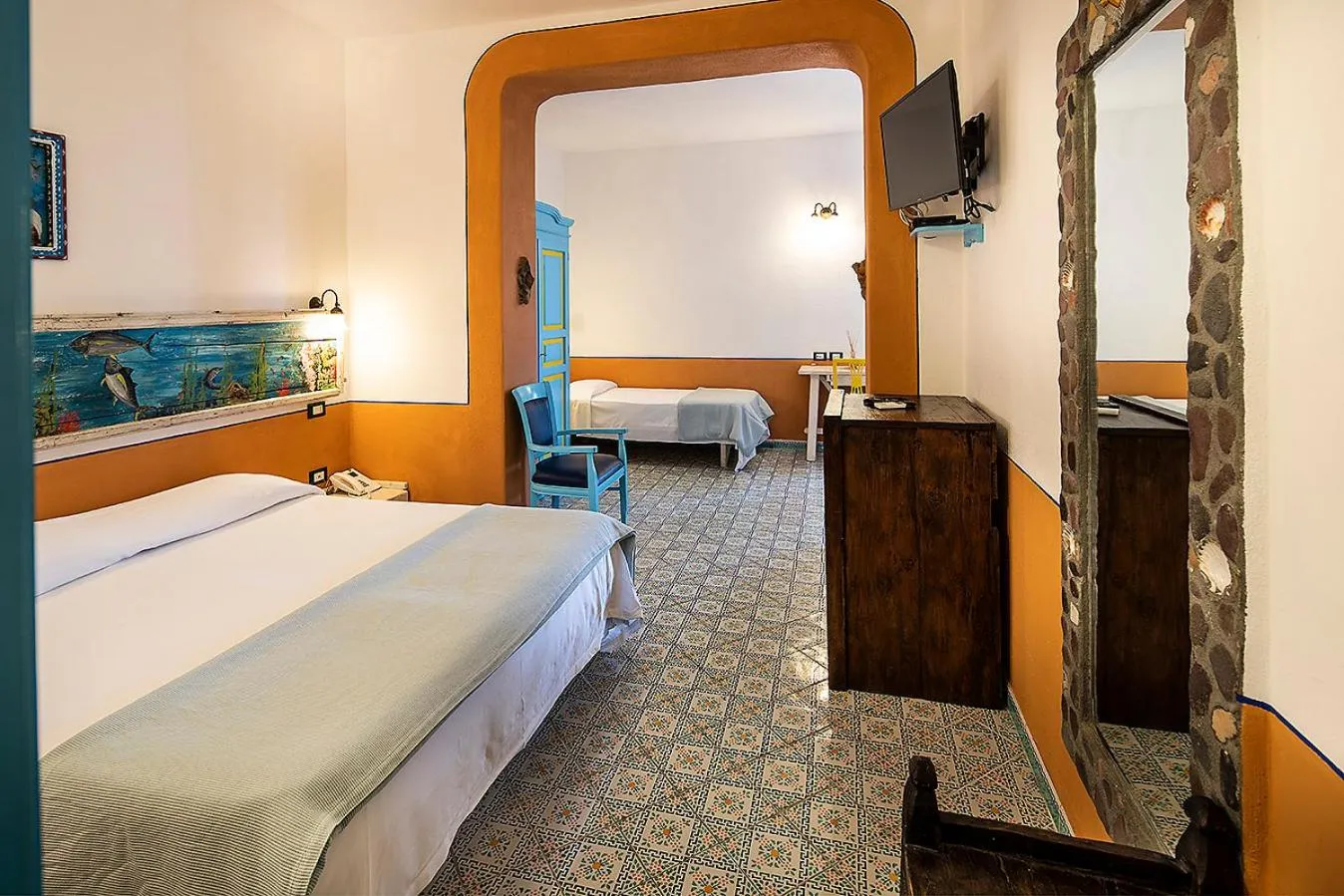Bed in Hotel Mamma Santina