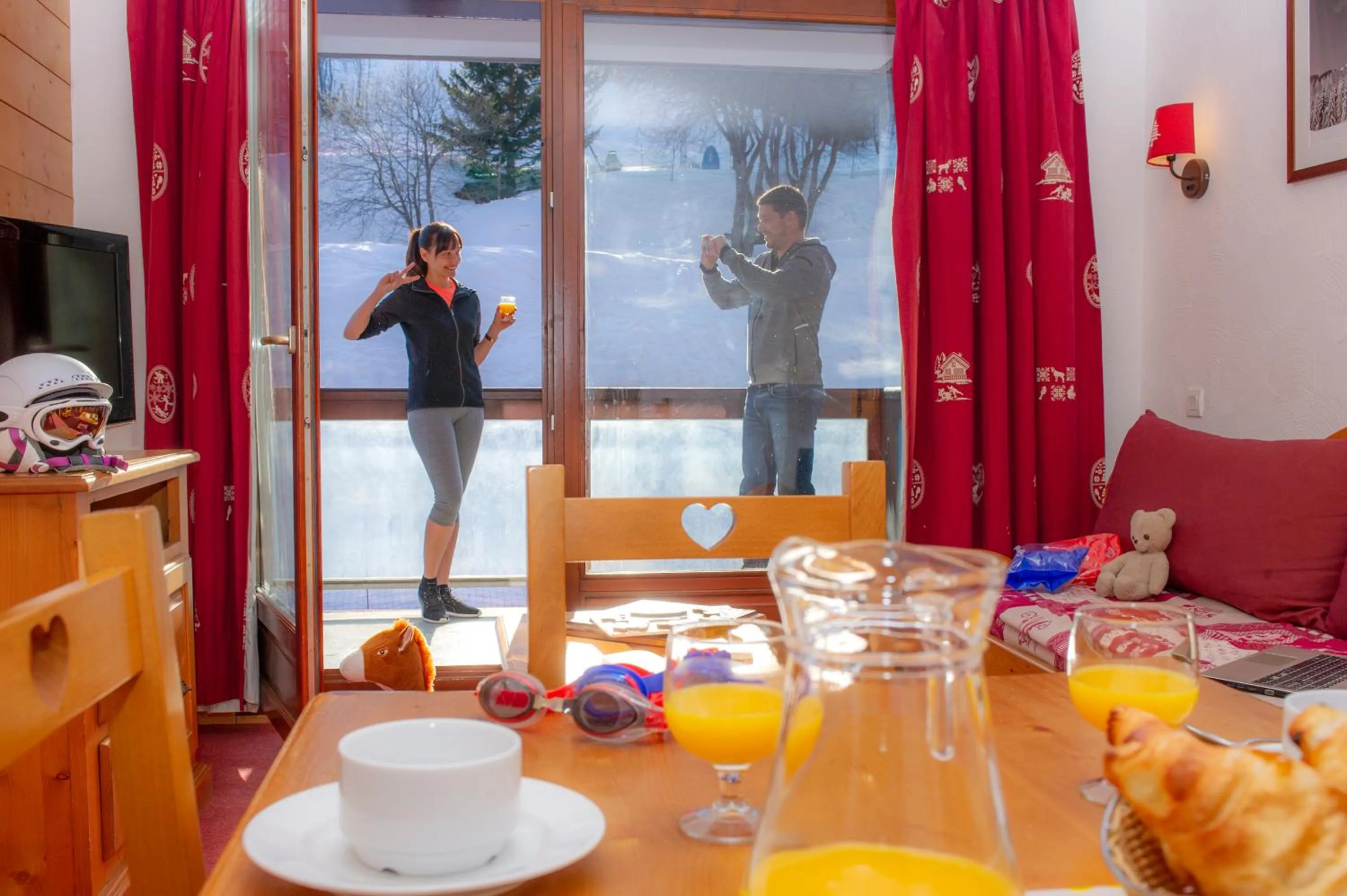 Living room in Résidence Goélia Les Terrasses du Corbier