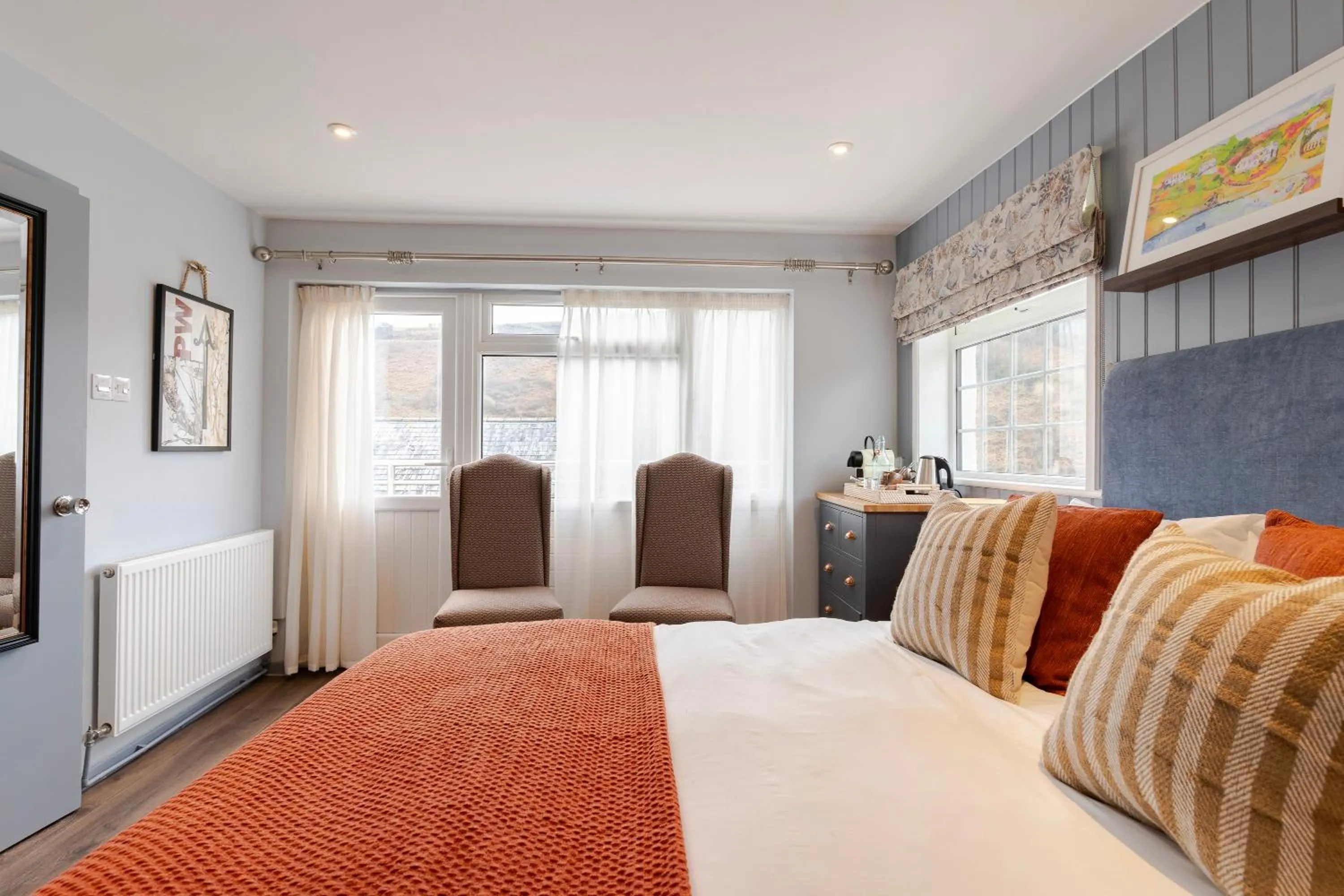 Bed in Port Gaverne Hotel