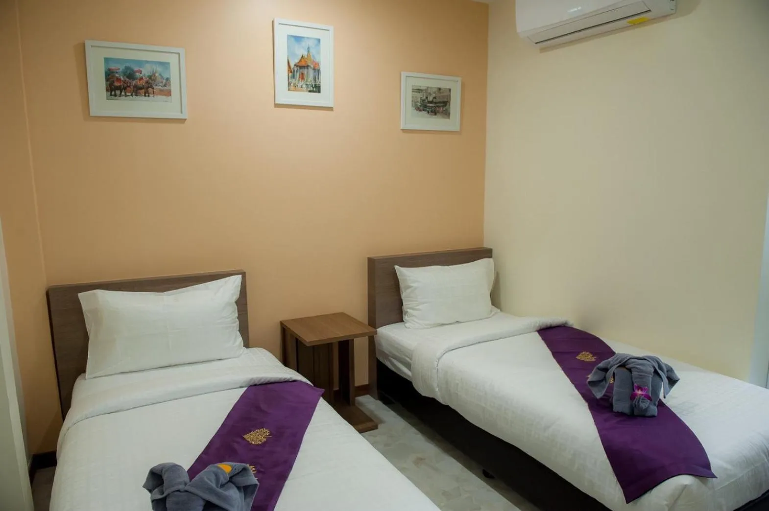 Bed in The Moon Night Hotel