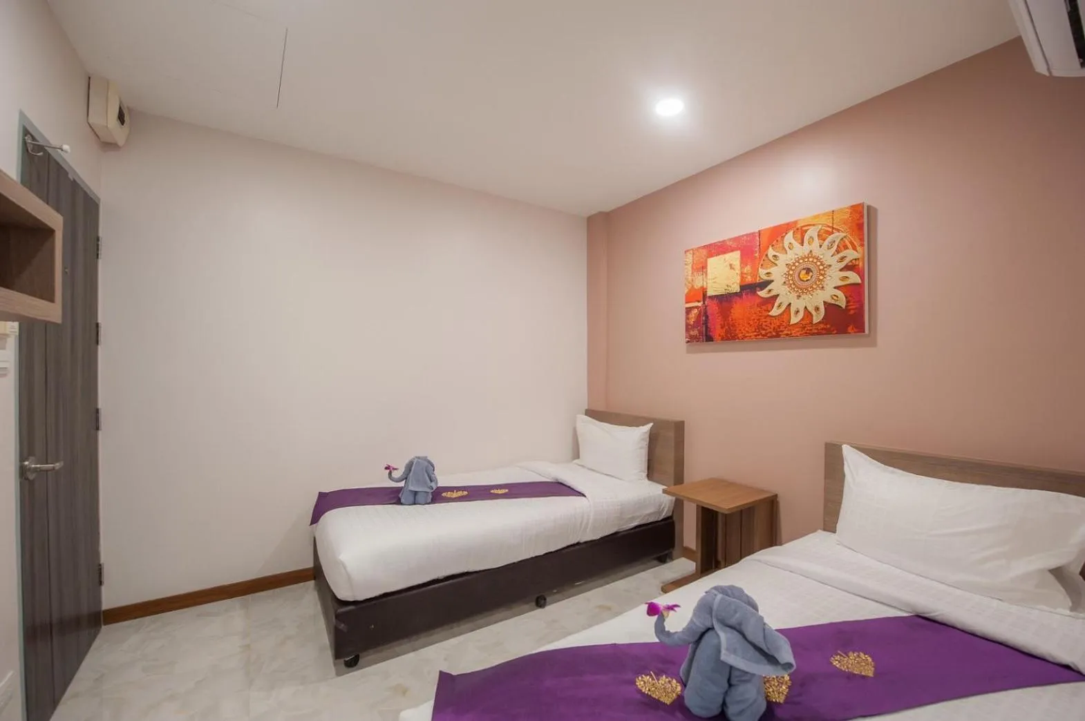 Bed in The Moon Night Hotel