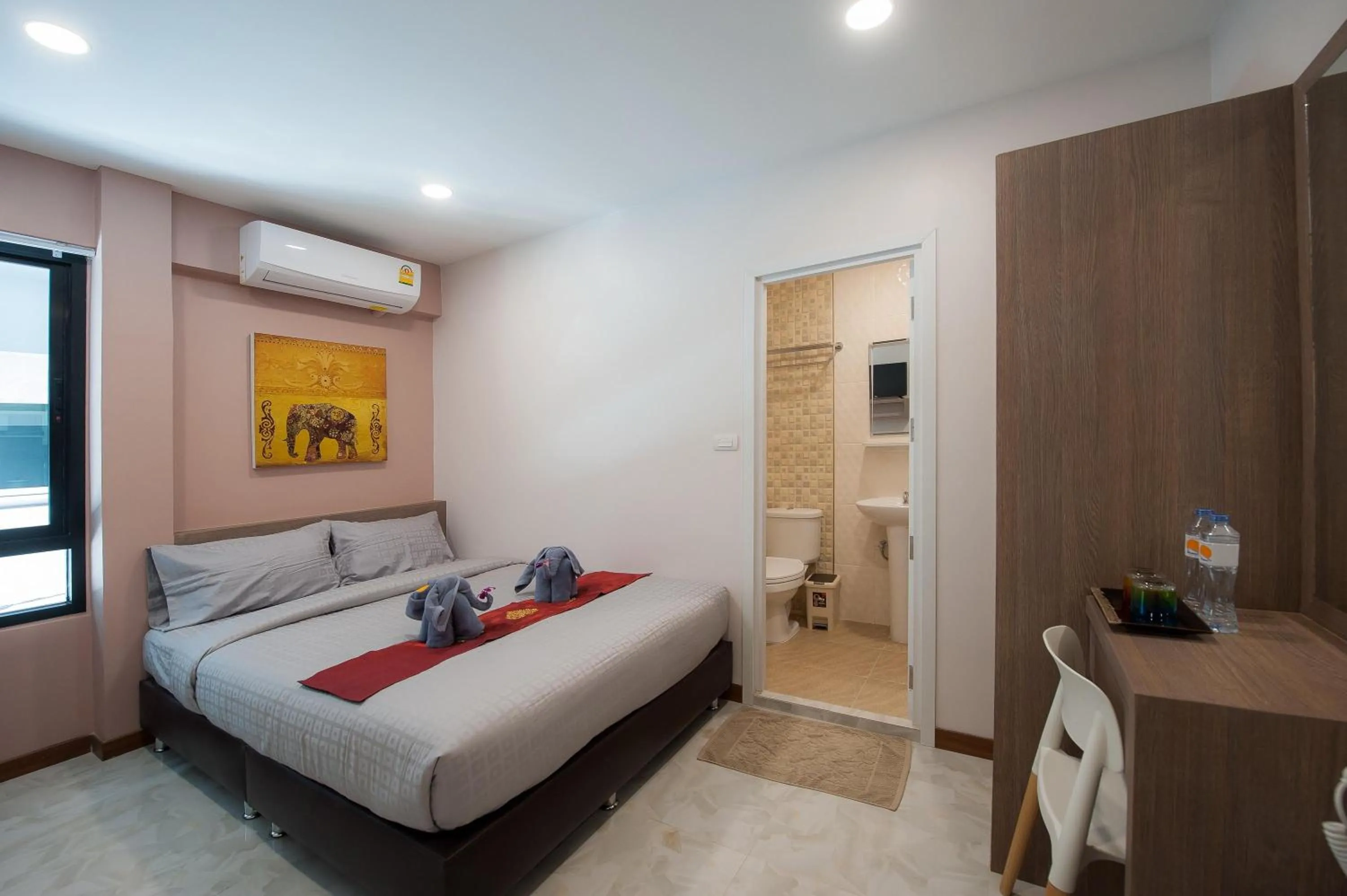 Bed in The Moon Night Hotel