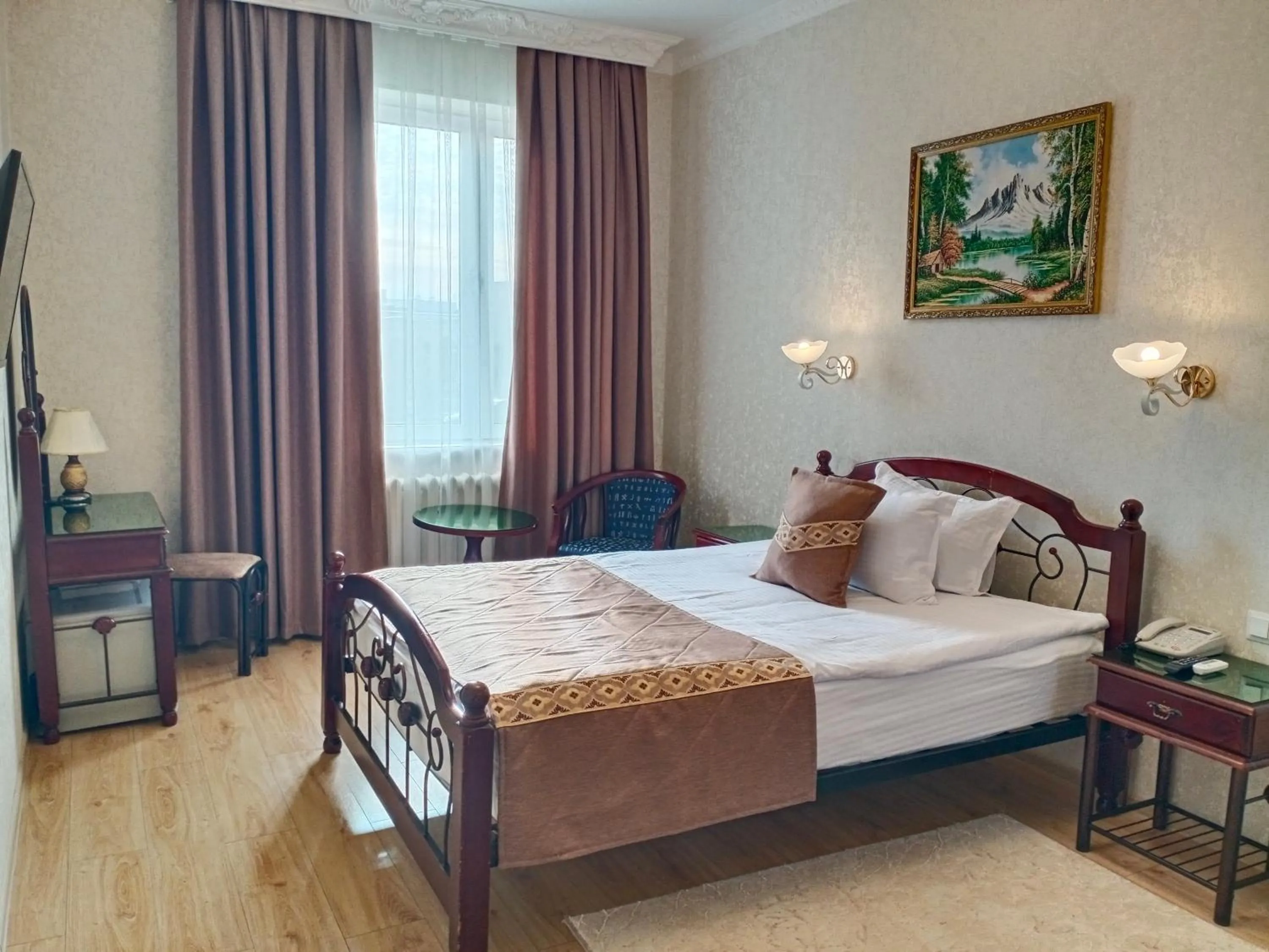 Bed in Hotel Asia Bukhara