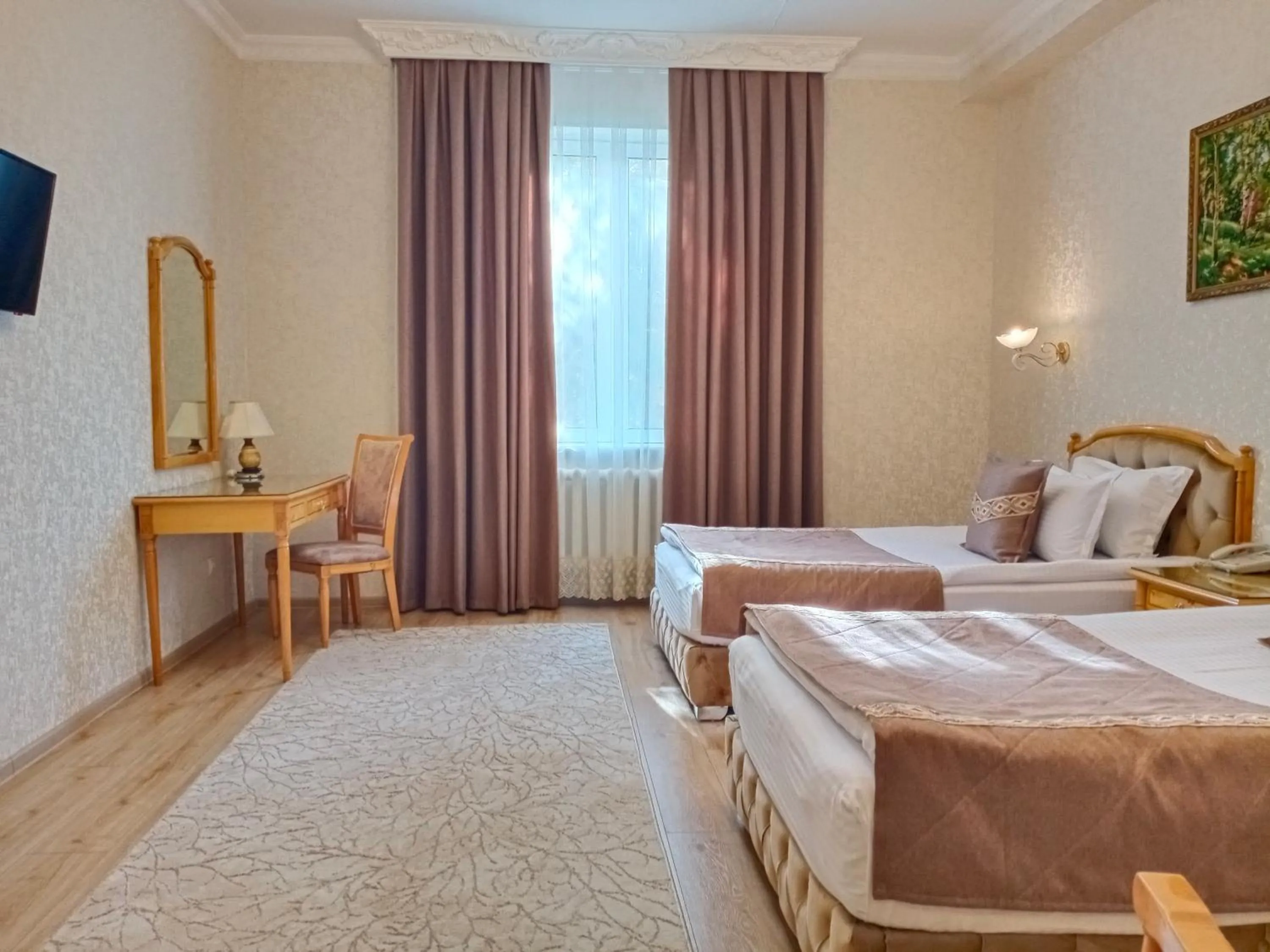 Bed in Hotel Asia Bukhara