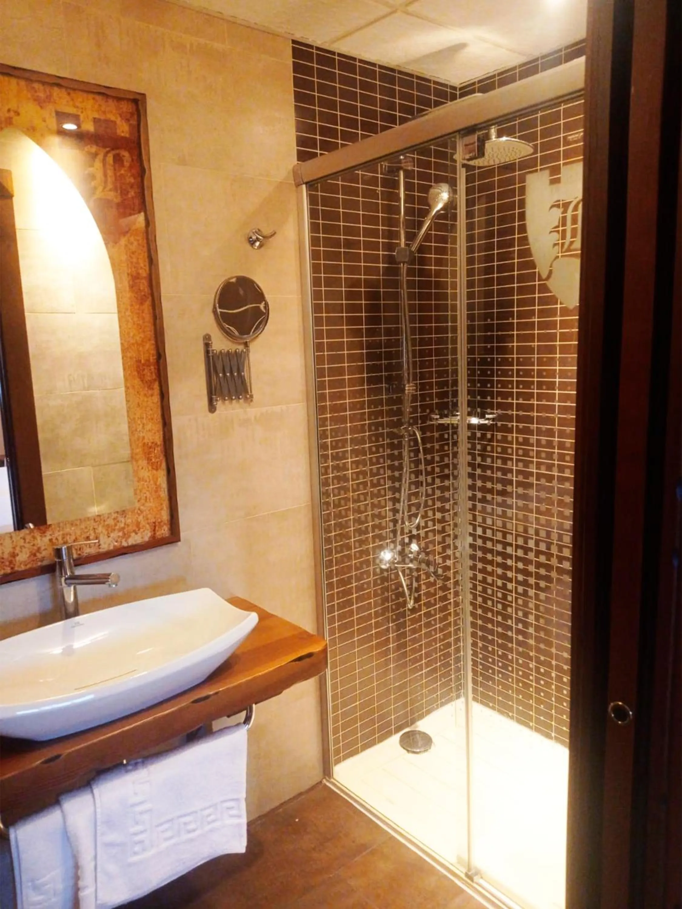Shower, Bathroom in Hotel La Brasa