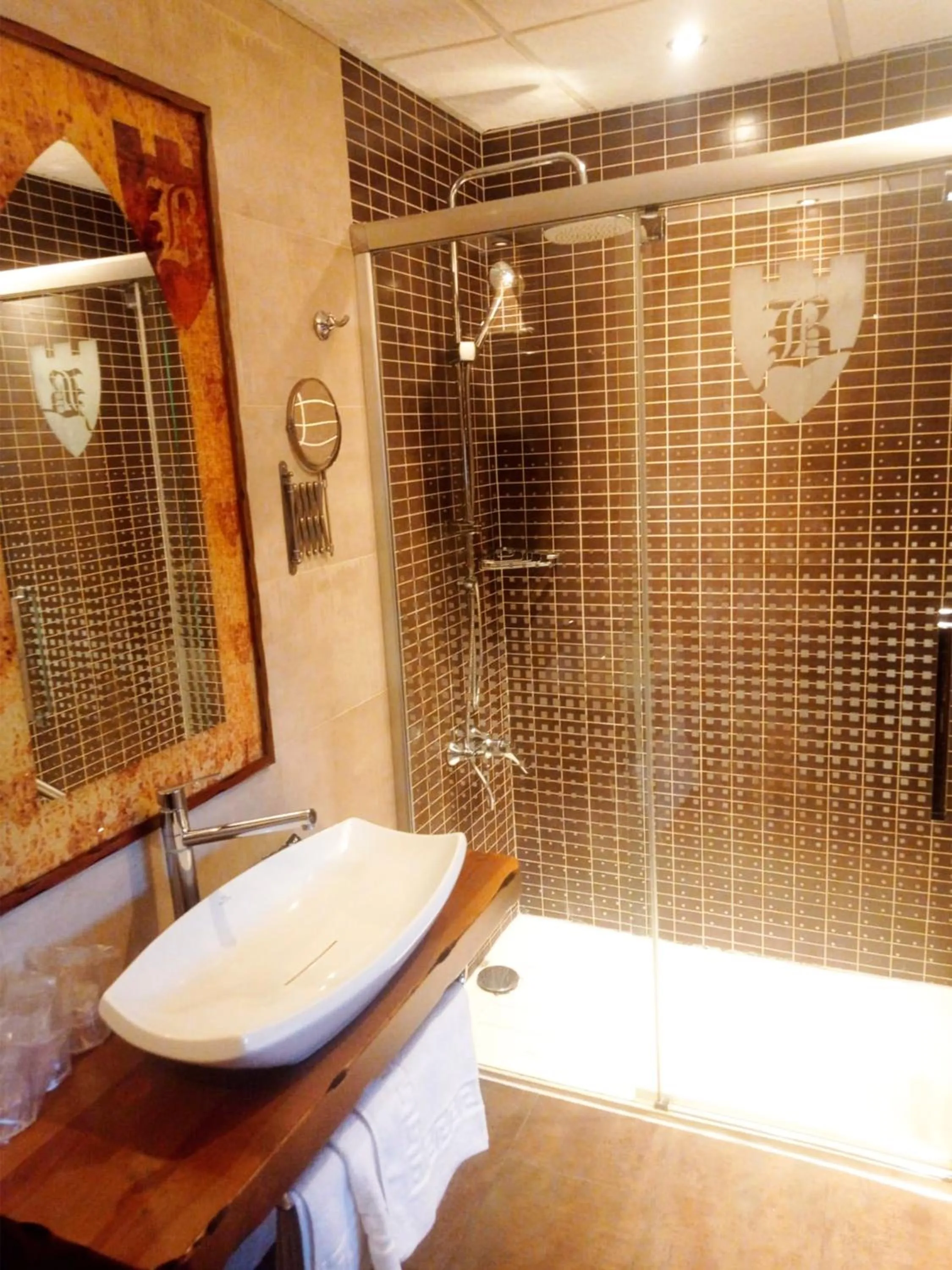 Shower, Bathroom in Hotel La Brasa